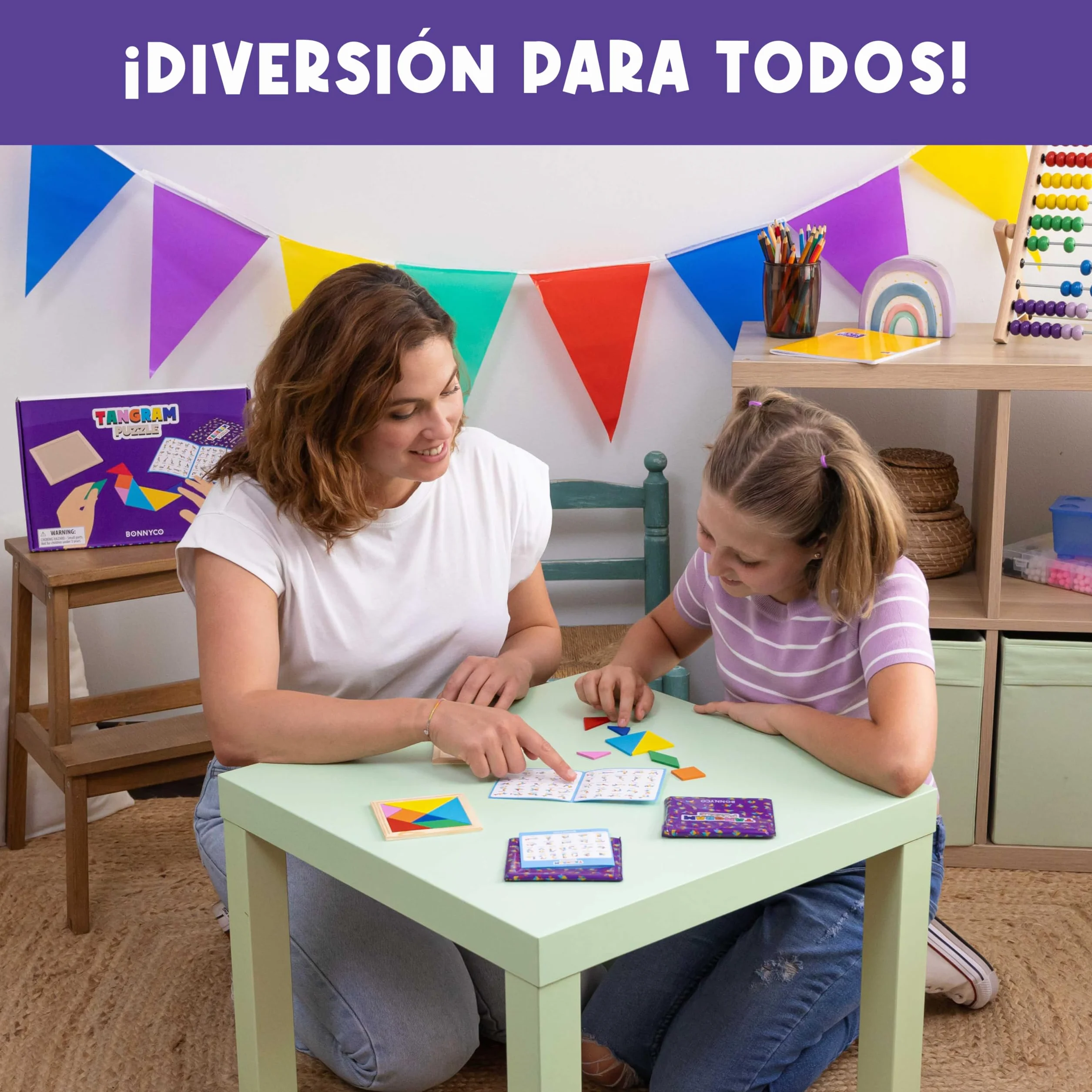 BONNYCO Tangram Infantil Pack 30 Regalos Cumpleaños Niños Rompecabezas
