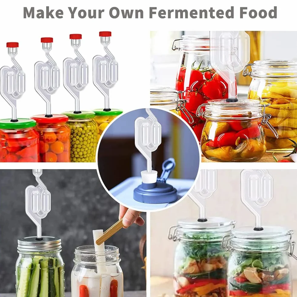 5 Piezas Tubo de Fermentación Válvula de Fermentación Vino Bloqueo de Aire de Fermentación Airlock para Alcohol para la Fermentación del Vino y Cerveza Casa