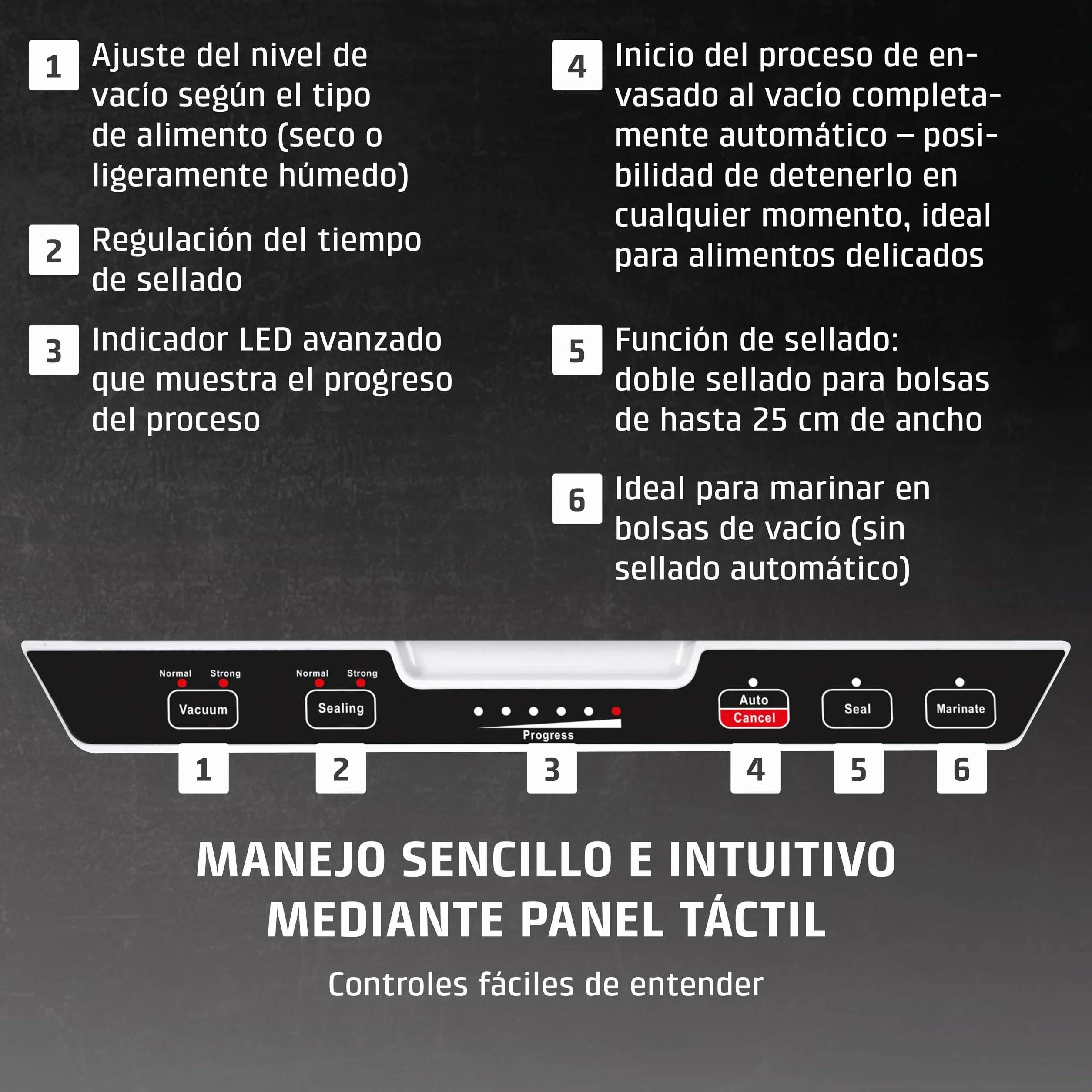 CASO VacuChef 40 - Envasadora al vacío profesional de cámara compacta - Potente capacidad de vacío de 70 L/min - Cámara con capacidad de 3 litros - acero inoxidable