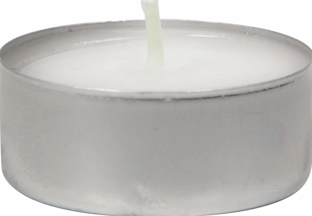 Velas de té Blancas 4 Horas 50 Unidades Sin Perfume Decorativas