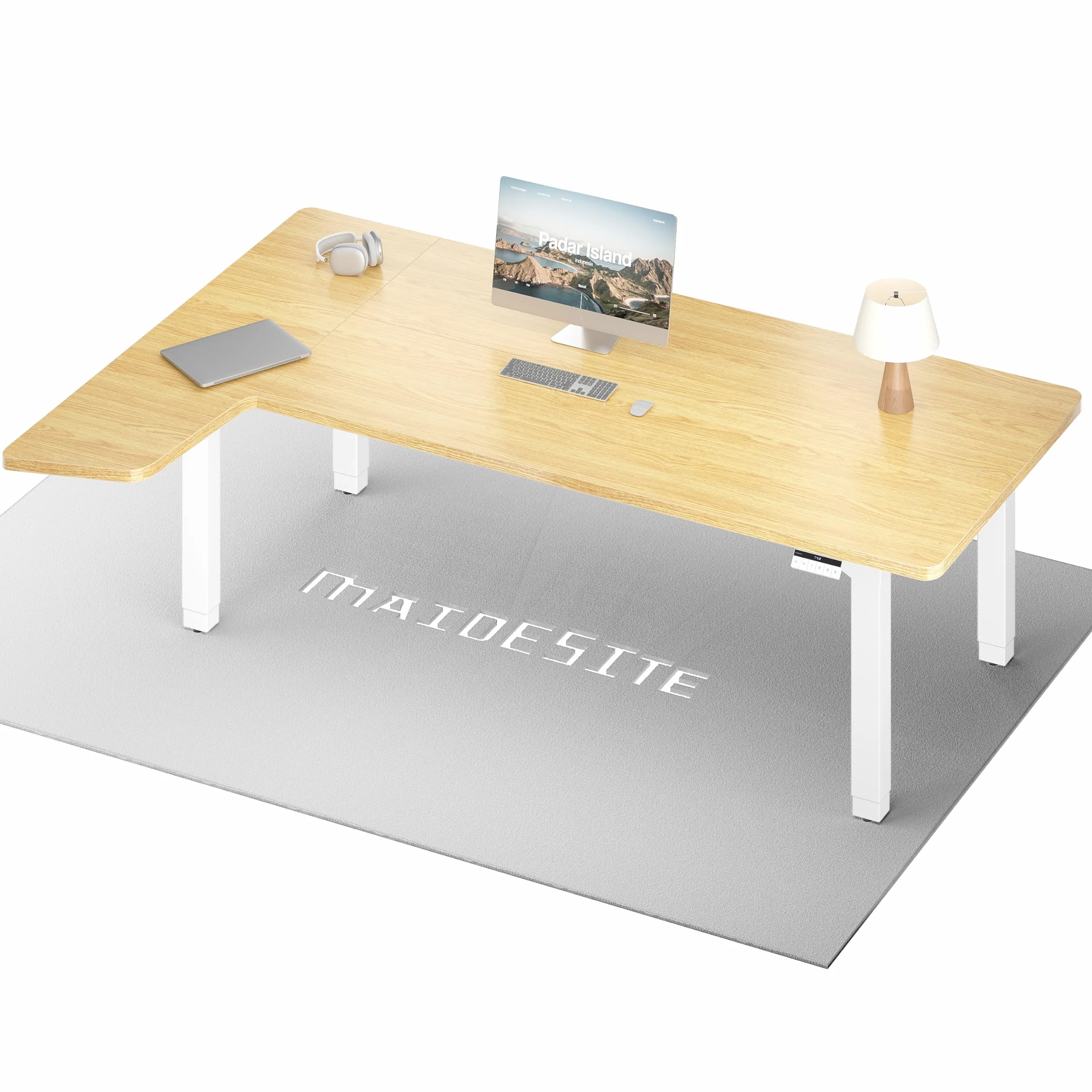 Escritorio Elevable Eléctrico MAIDeSITe 180x120cm Doble Motor 160KG Mesa en Forma de L
