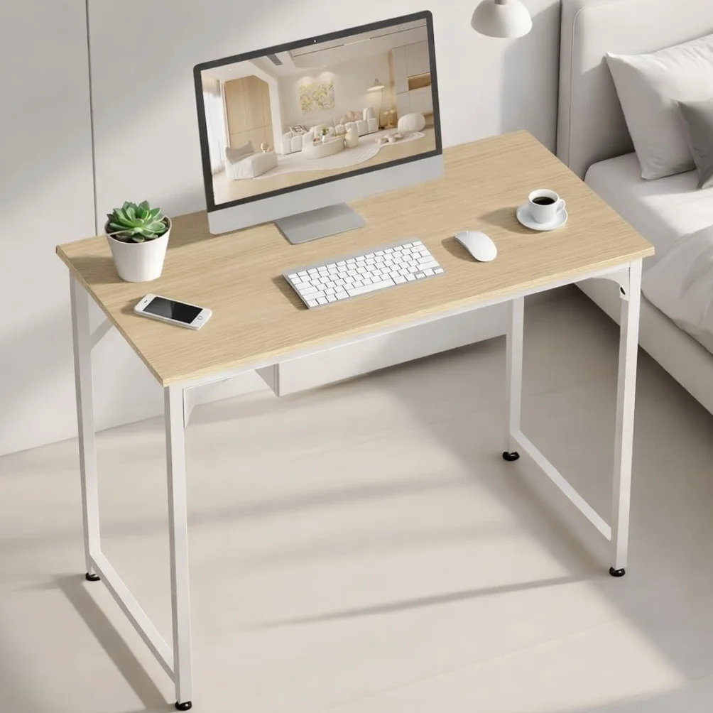 Mesa Escritorio 80x40cm para Ordenador Estructura Metálica Moderna