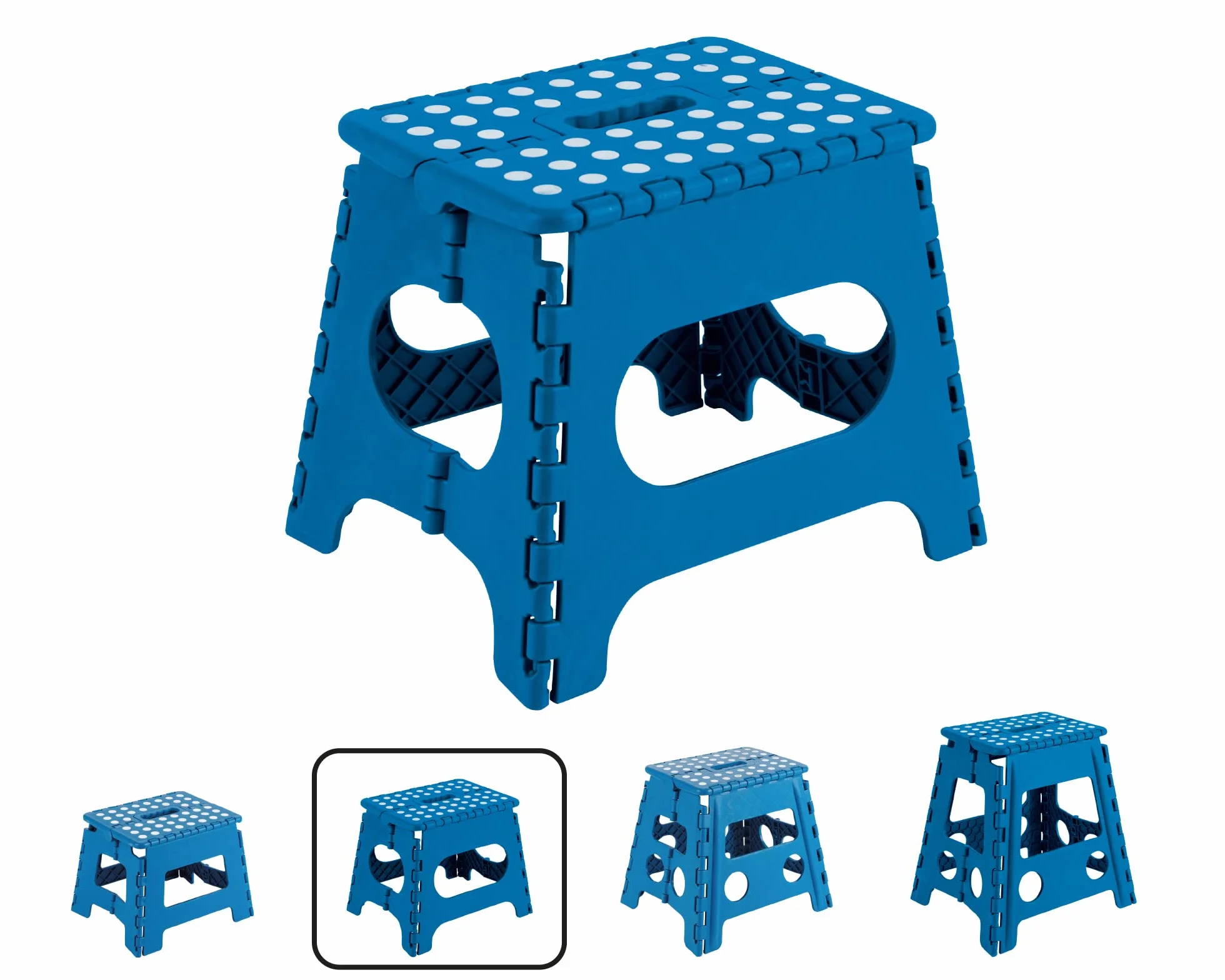 Arregui Taburete Plegable de Cocina, Escalera Pequeña, Azul, 27 cm Altura