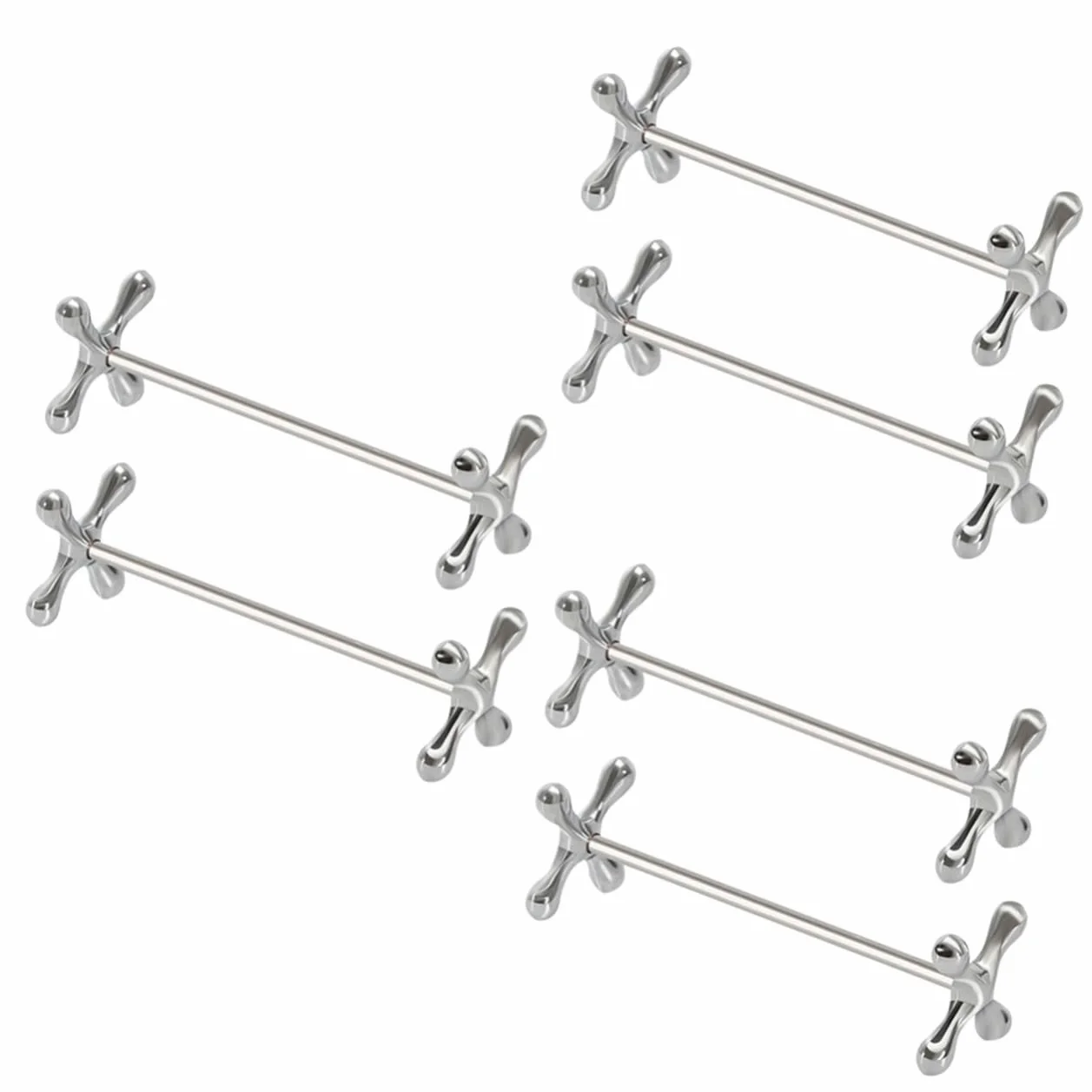 Juego de 6 soportes de metal para palillos, elegante para mesa de comedor, soporte para utensilios de cocina para cucharas y tenedores, accesorio de cocina fácil de limpiar