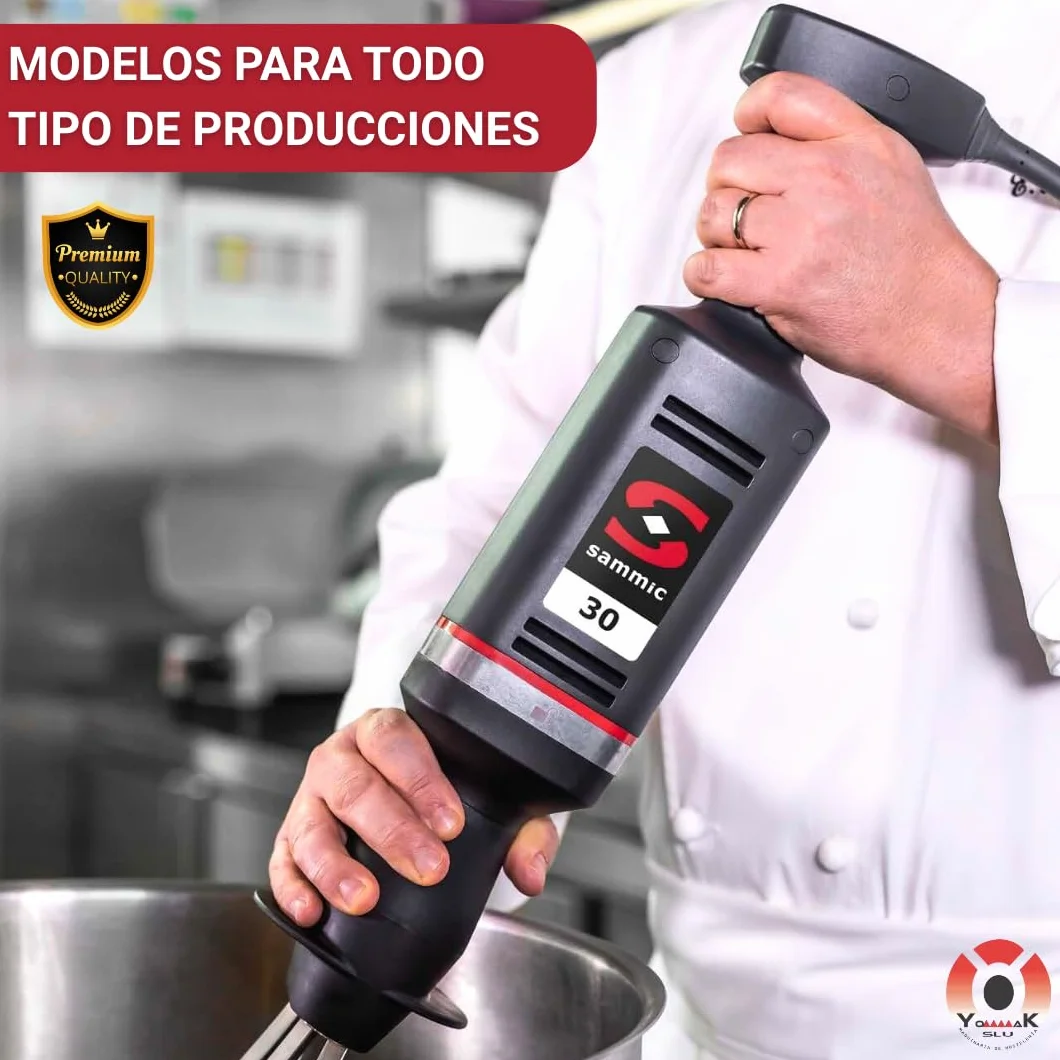 YOMMAK Batidora de Mano XM-33 Sammic – 400W Batidora Industrial Hostelería de 420mm Trituradora Para Recipientes Hasta 60 Litros – Mixer Cocina Ideal para uso Profesional Repostería Horeca