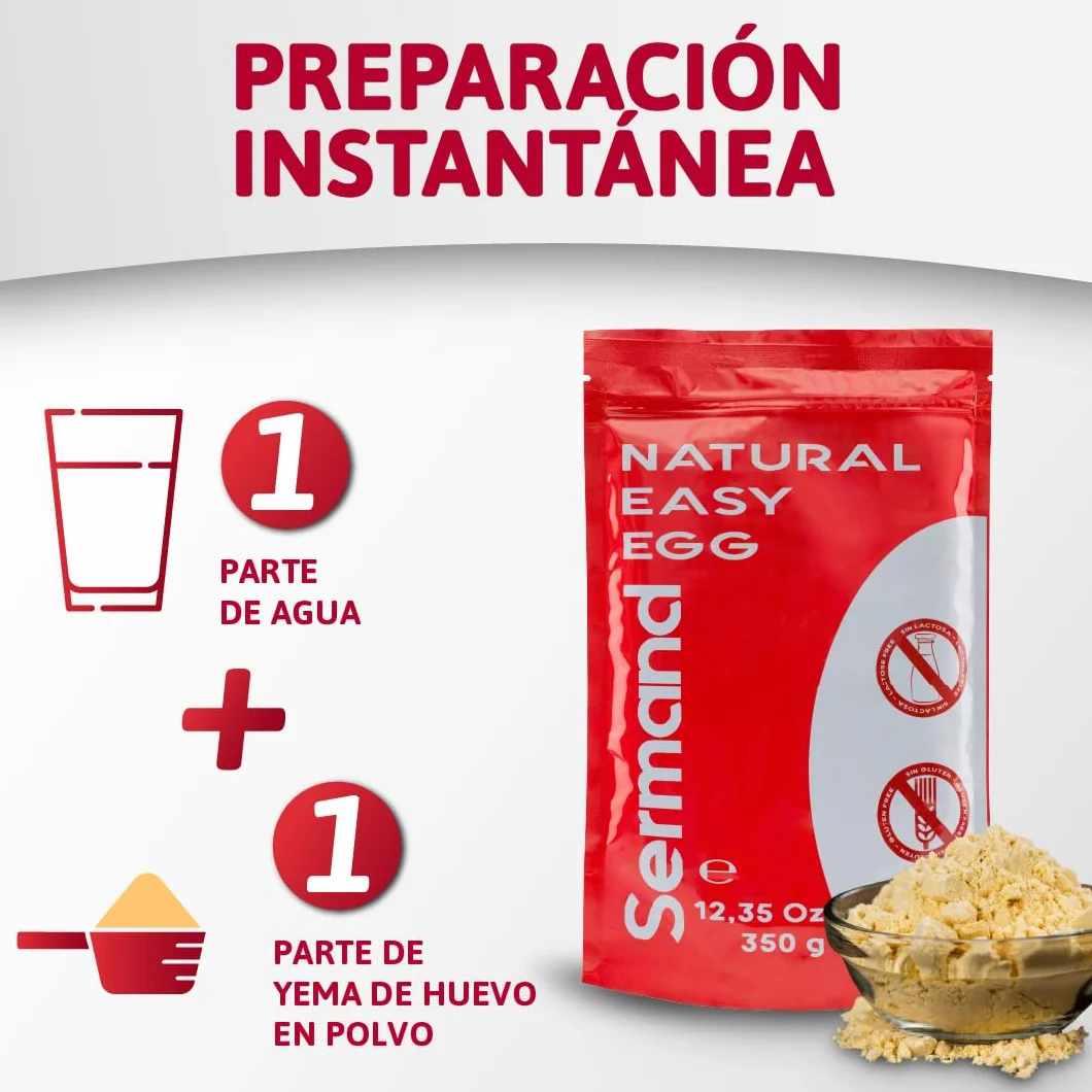 Yema de Huevo en Polvo Ecológico 350gr Sin Aditivos Sin Lactosa