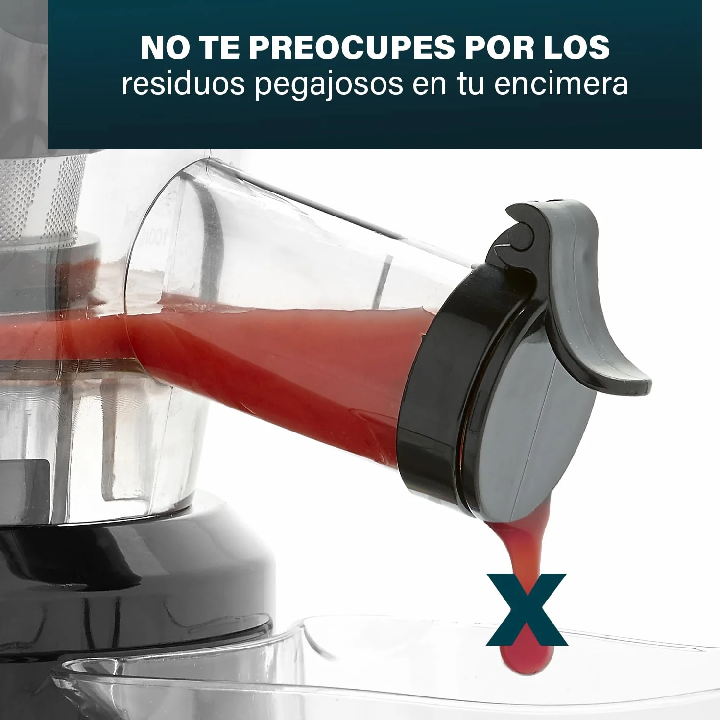 Princess 202045 Easy Fill Exprimidor Lento con la característica de Rellenado fácil, 200 W, 0.9 litros, Negro y Plateado