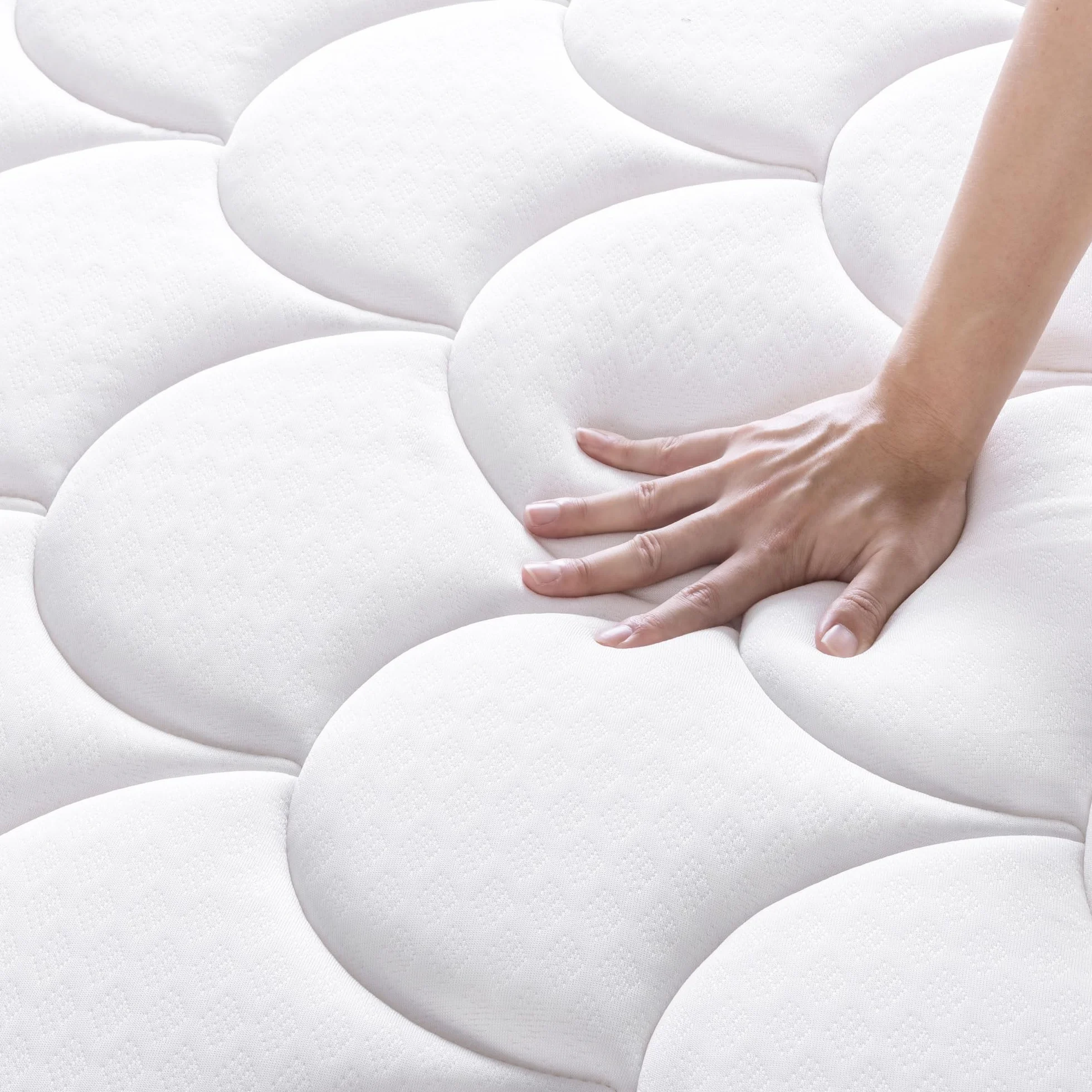 Zinus Colchón Híbrido 135x190 cm 20 cm Tight Top Muelles Ensacados Espuma Viscoelástica Alta Transpirabilidad