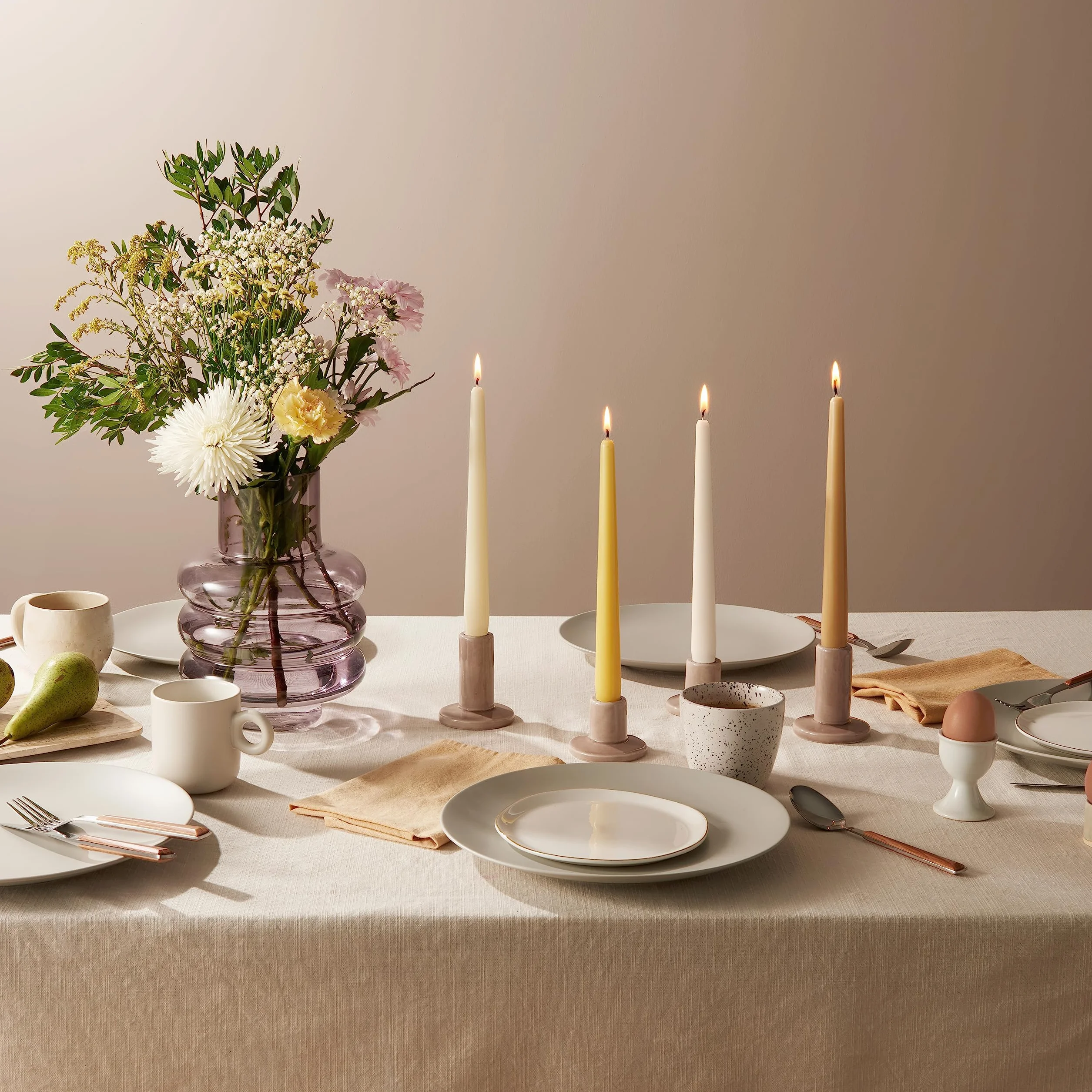 Bolsius Velas cónicas Blanco 8 unidades decorativas hogar combustión 7 horas sin perfume 50% cera vegana natural