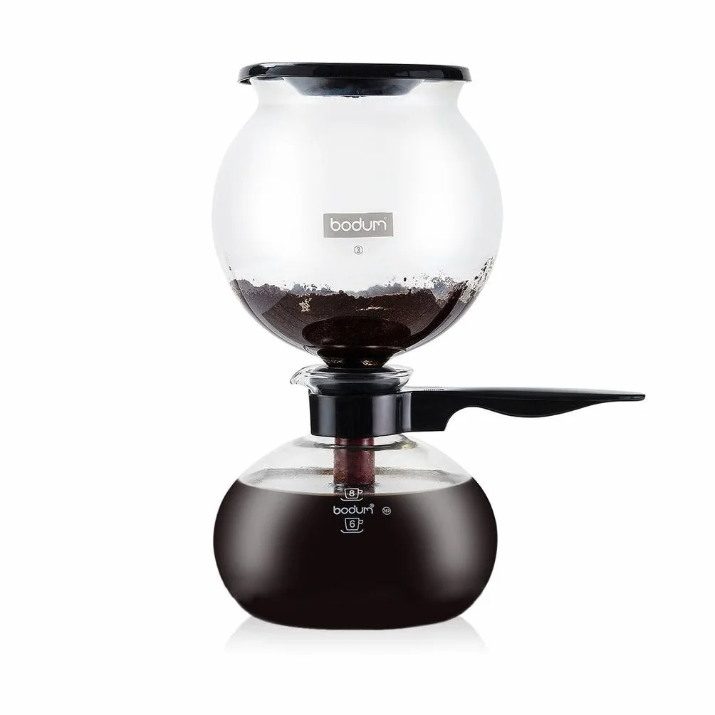 Bodum Pebo - Cafetera alambique, 1 l, Color Negro