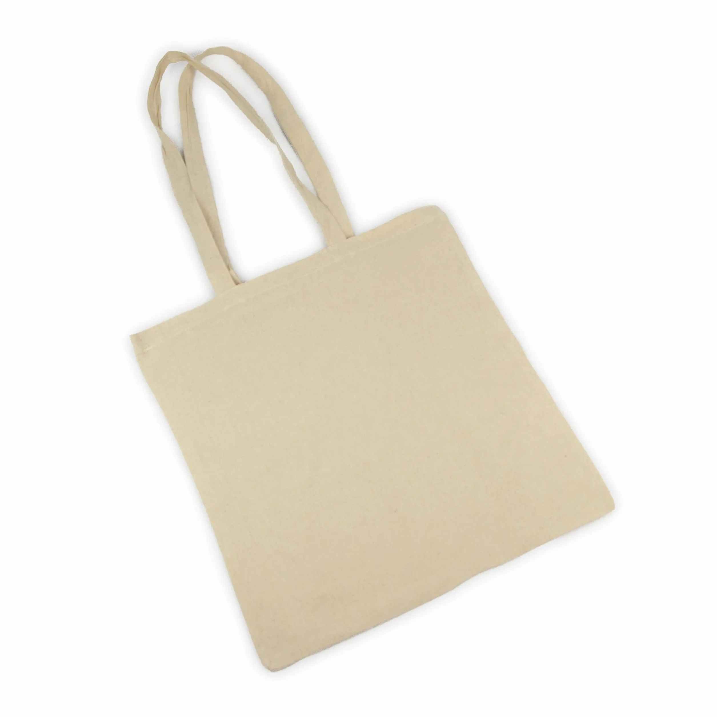 Bolsa algodón natural 41 x 37 cm con asas largas