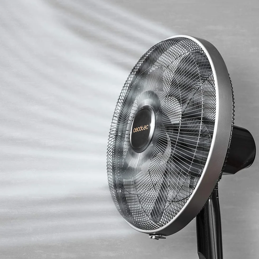 Cecotec Ventilador de Pie 60W 10 Aspas 6 Velocidades Motor Cobre Altura Ajustable 115-135cm Negro