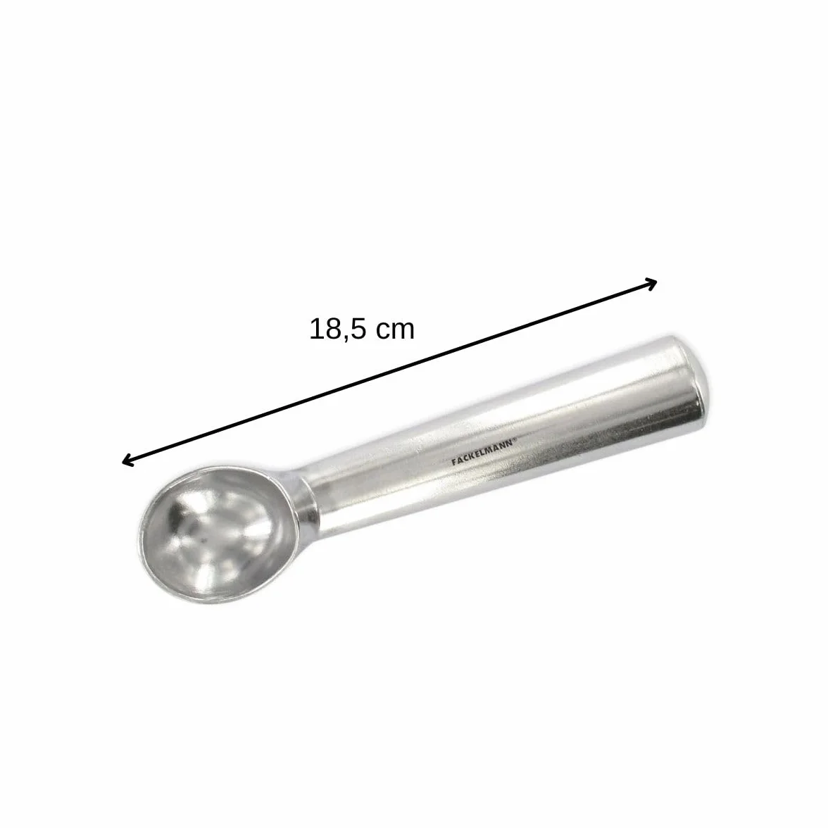 FM Professional Cuchara para Helado de Aluminio 18,5 cm Gris