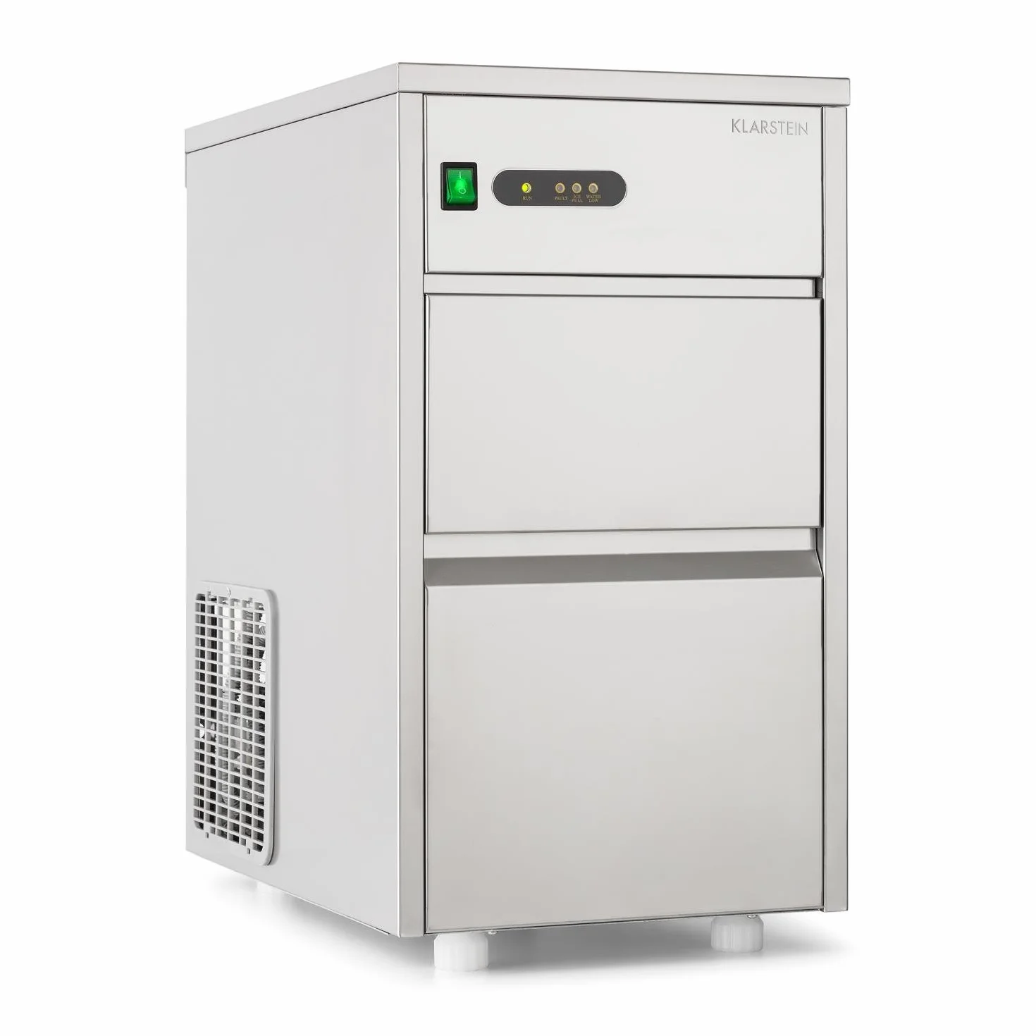 Klarstein Powericer XL Máquina industrial de cubitos de hielo 145W 20kg/24h Acero Inoxidable