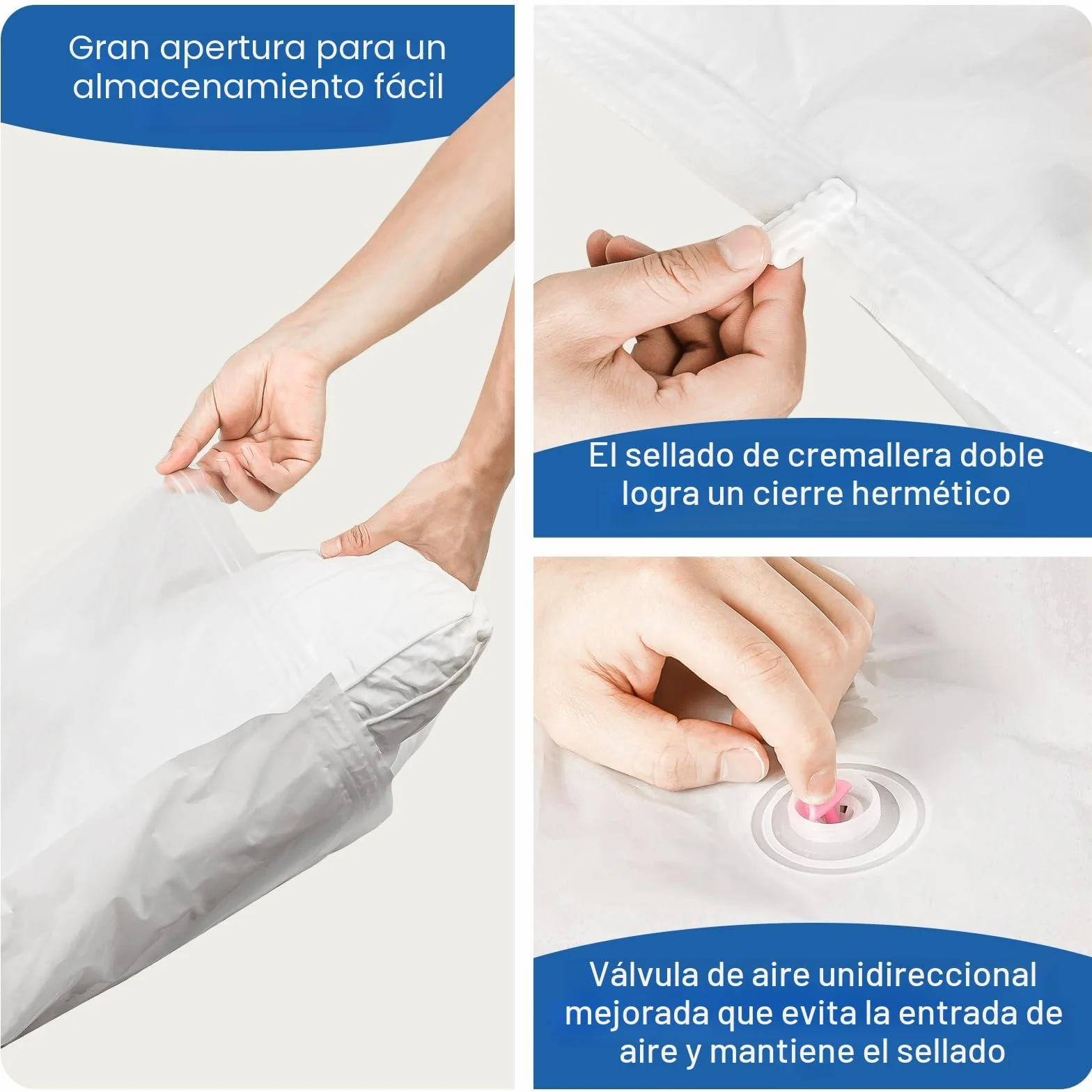 Bolsas Vacío Ropa con Bomba Eléctrica, 12 Piezas para Viajes