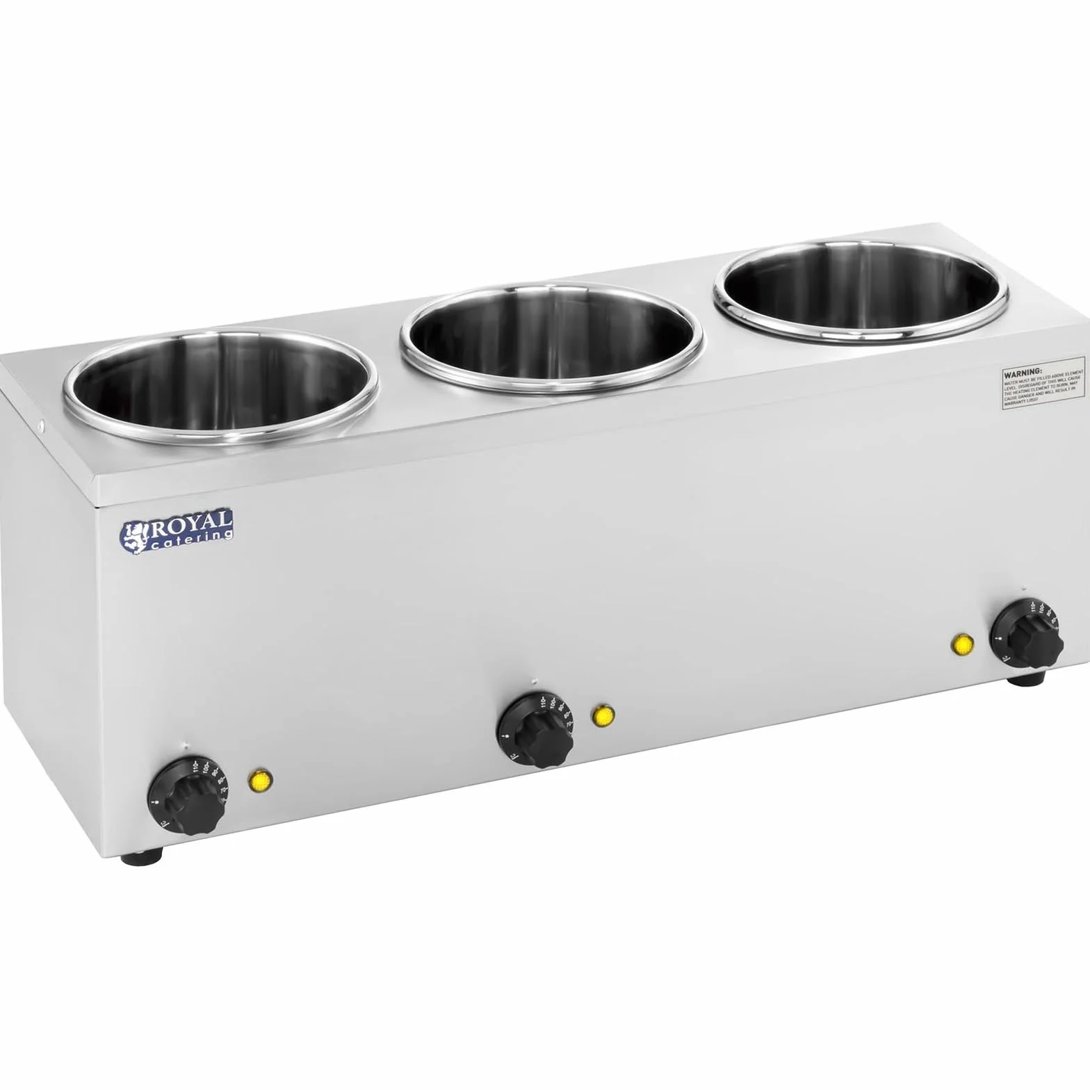 Royal Catering RCBM-3/3R Baño María Hotpot 3 x 2,75 L 450 W