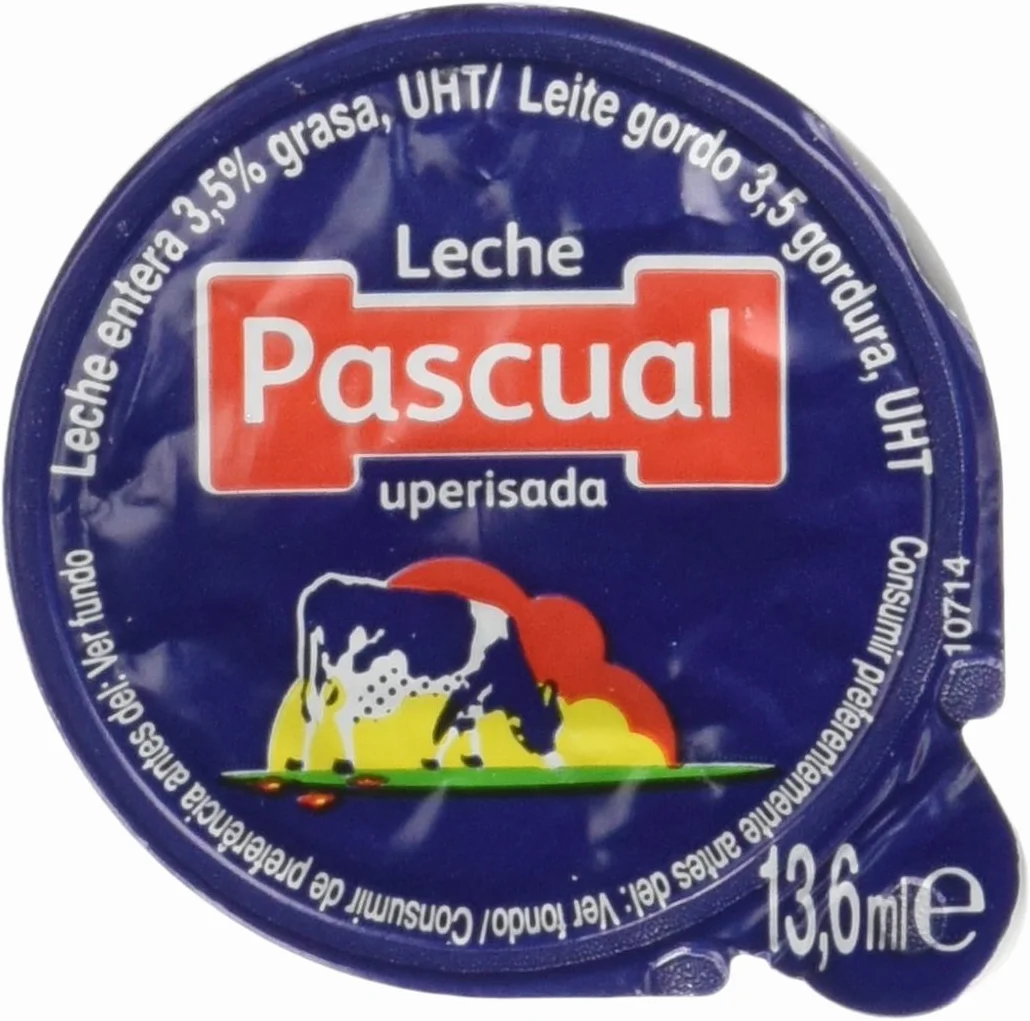 Leche Pascual Entera Caja 150 Tarrinas 14 ml Monodosis Sin Refrigeración