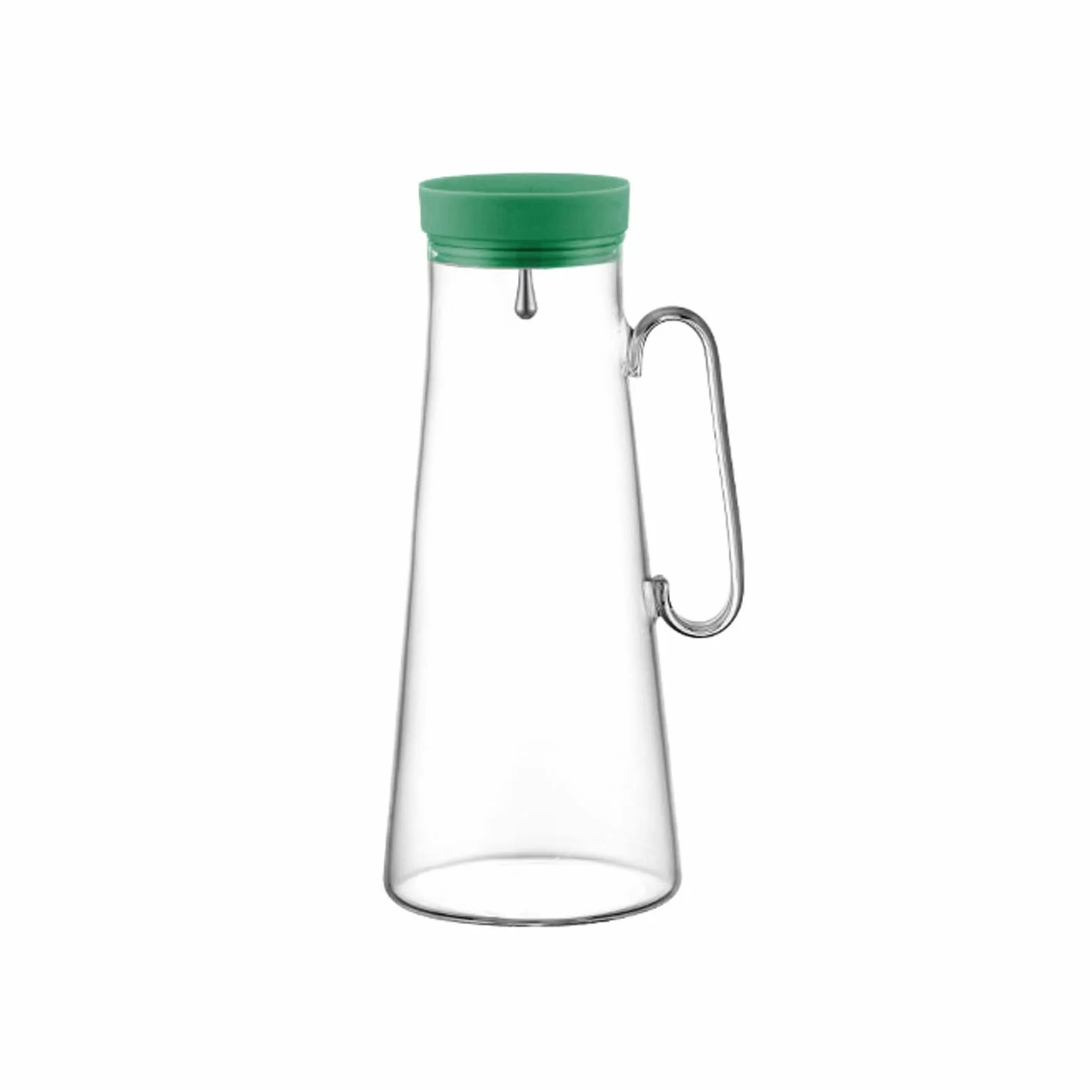 Jarras Agua Jarra de vidrio de gran capacidad con tapa de vidrio resistente al calor de la tapa de silicona Tapa ajustable del filtro de acero inoxidable práctico Tamaño ajustable Jarra de Té Helado(G