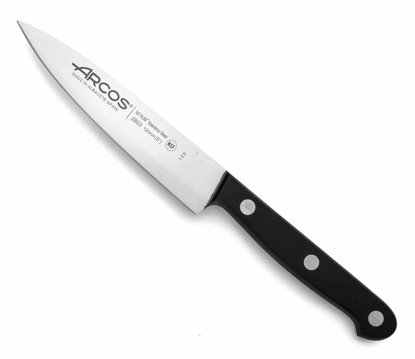 Arcos Cuchillo Chef Acero Inoxidable 120 mm, Serie Universal, Czarny