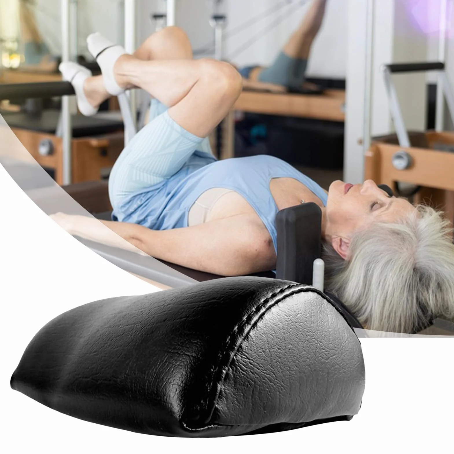 Almohada de Pilates para Cabeza y Cuello Cojín de Entrenamiento Soporte para Ejercicio Equipo de Fitness