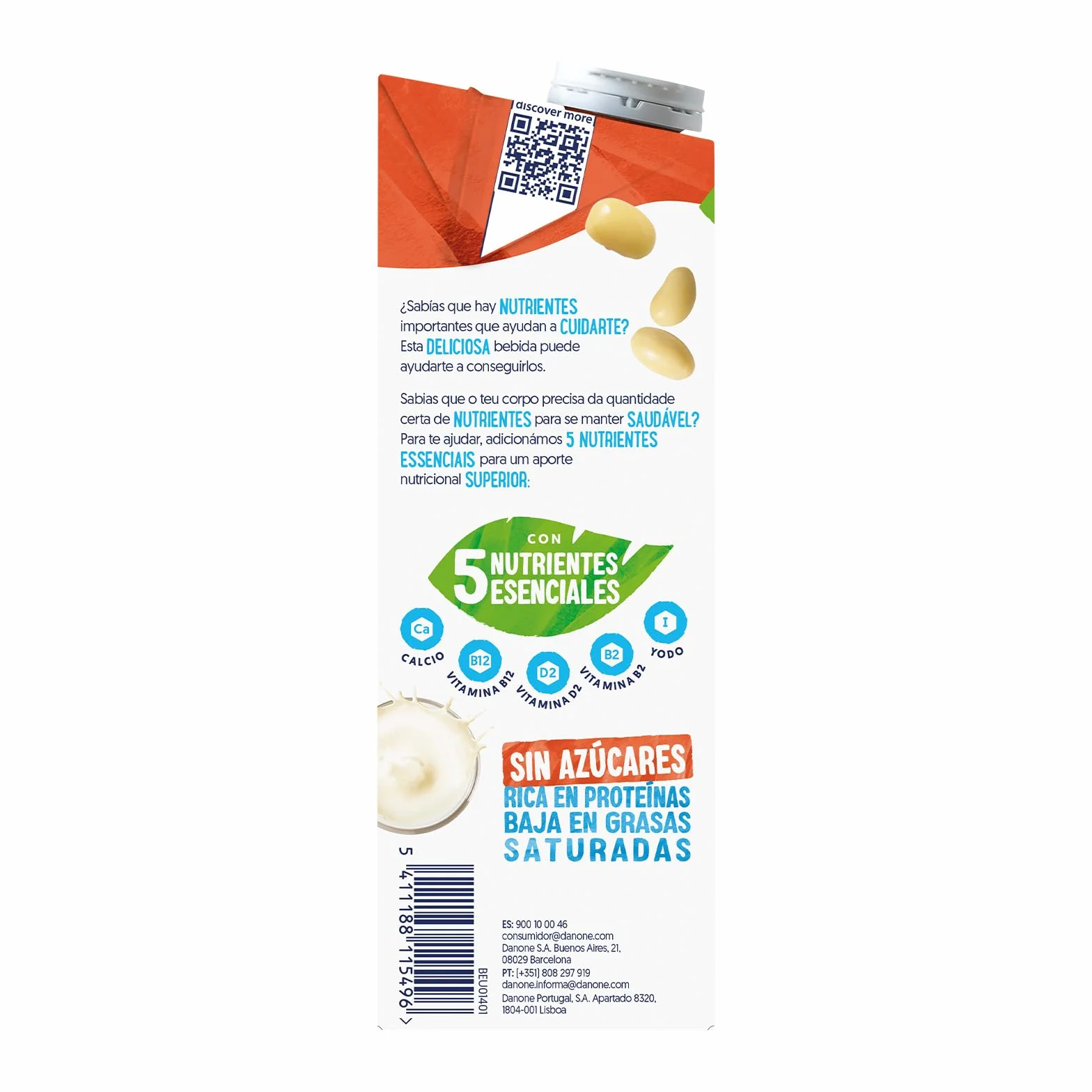 Alpro Bebida Vegetal de Soja sin Azúcar Pack 6 x 1L