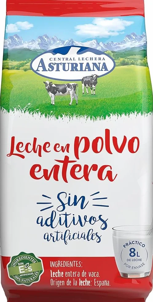 Central Lechera Asturiana Leche en Polvo Entera 1 kg Pack 2 Unidades