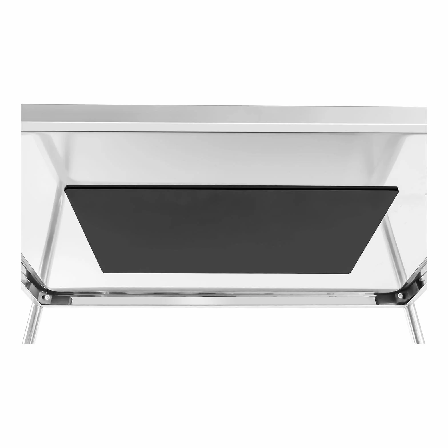 Royal Catering RCSW 3E Carro Cocina Carrito de Servicio con Ruedas (2 Estantes, Distancia entre estantes 59 cm, Capacidad 200 kg, Acero inoxidable)