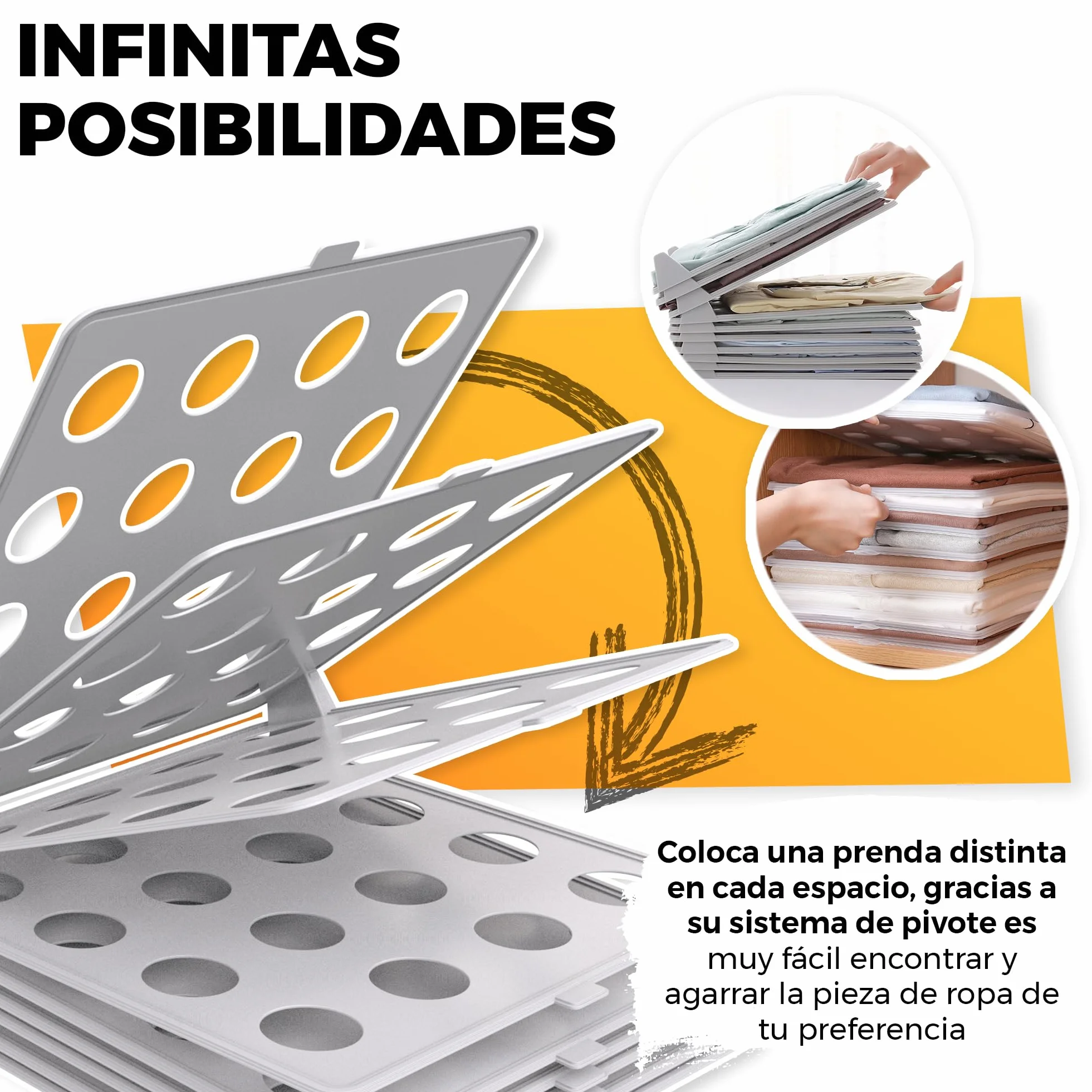 Organizador armario para camisetas PACK 10 resistentes antiarrugas antihumedad