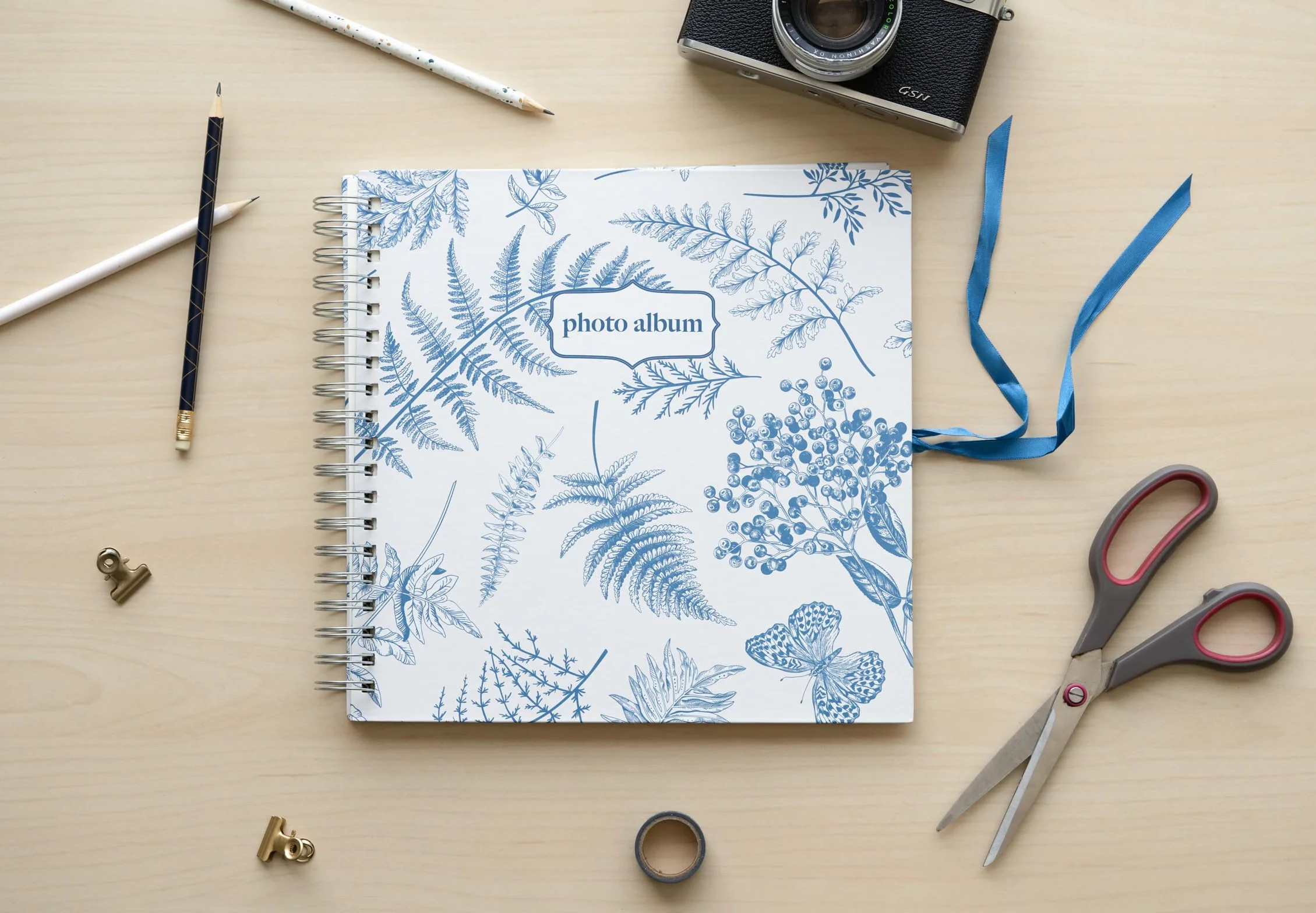 Album fotos para pegar y escribir Nature - Scrapbook: Photo album Personalizable │ Albumes para fotos con Tapa dura │ 40 págs (26x26 cm)
