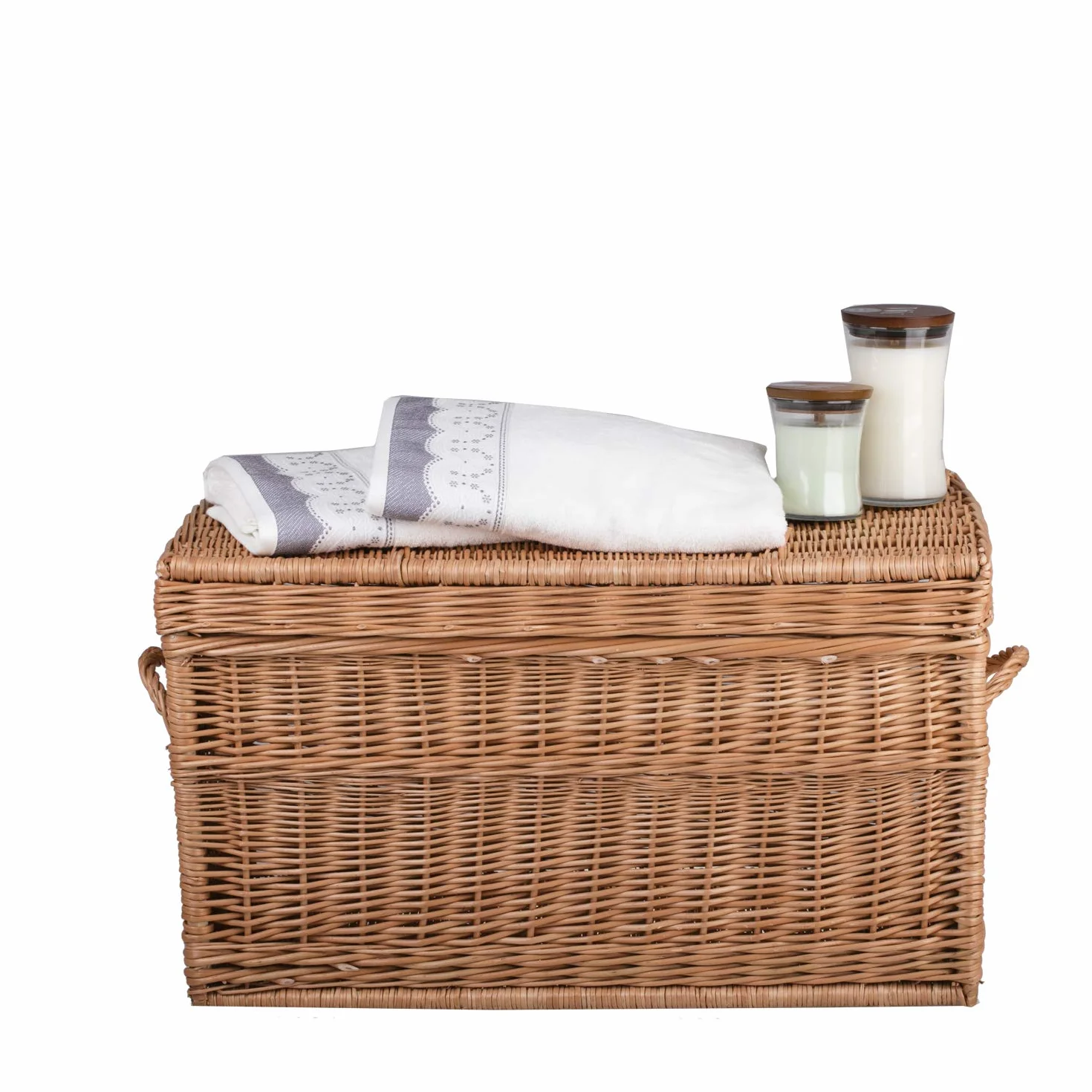 e-wicker24 Alles aus Weide Cesta de mimbre para guardar objetos y como cesta de ropa o cesta de juguetes, armario de lavandería para ropa sucia de mimbre trenzado (natural)