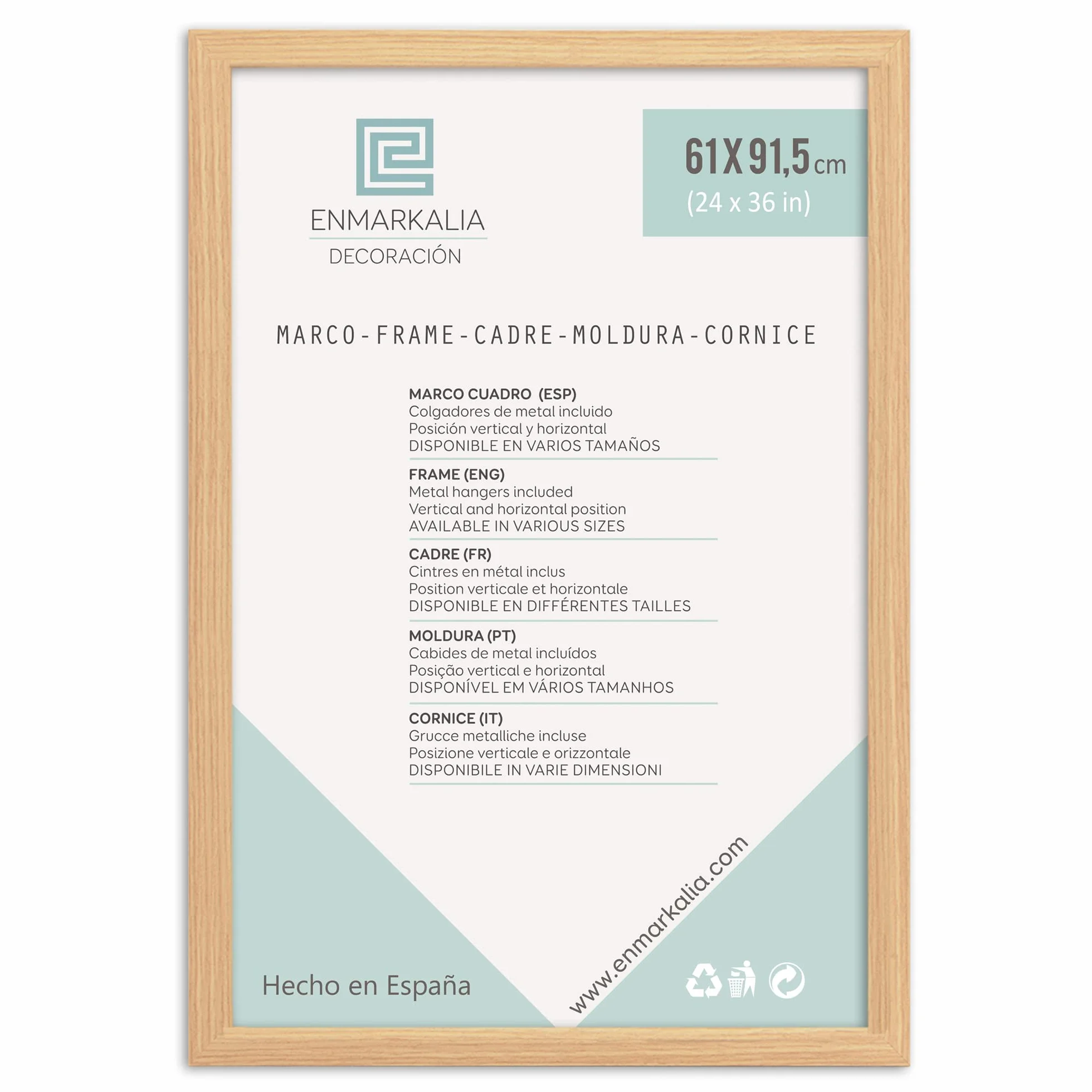 Pack de Marcos 61x91,5 (Poster) (61 x 91,5 (poster) 4 uds, Madera)