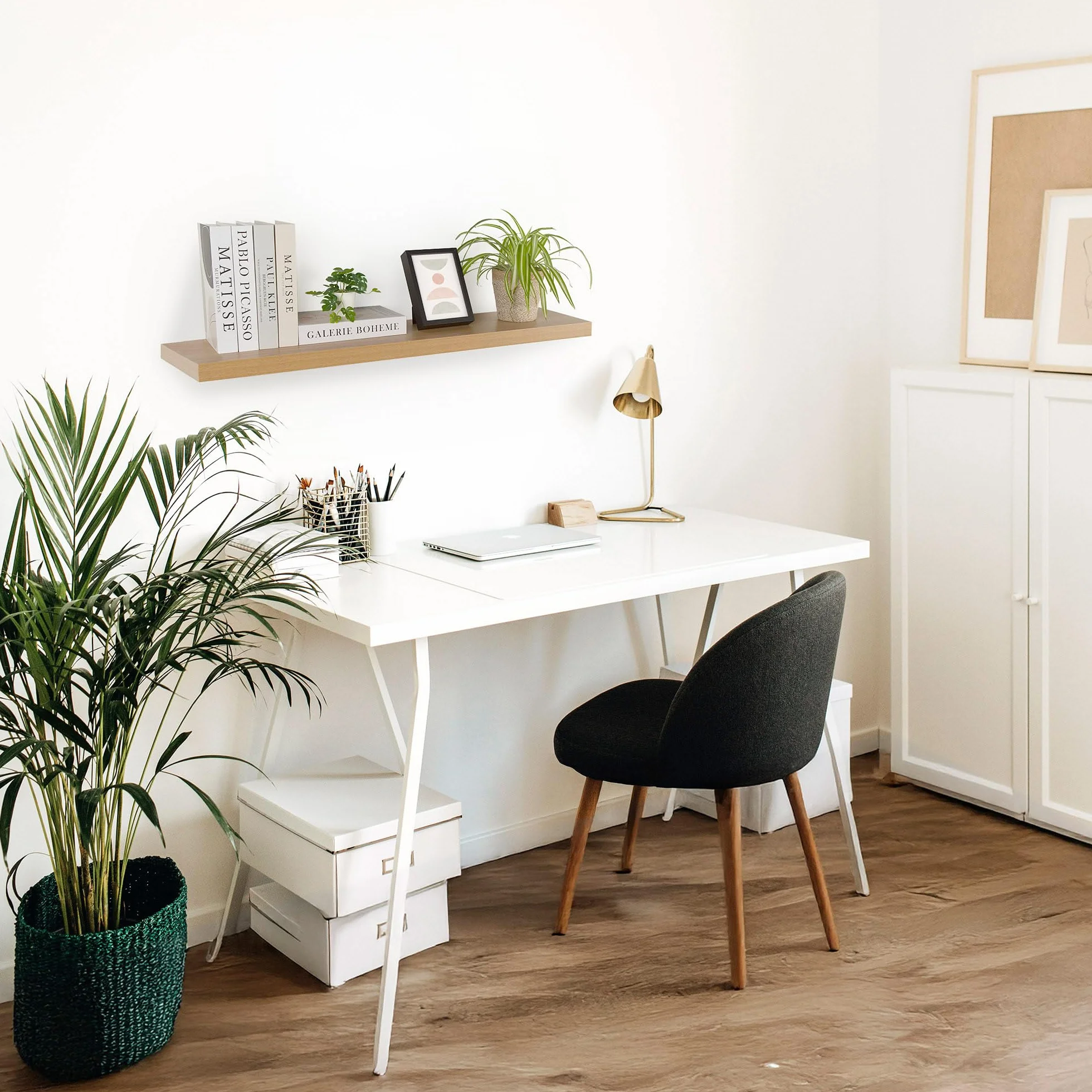 AKTIVE MAX Home Estante de Pared, 100 cm, Peso máximo 5 kg, Flotante, con balda Efecto Madera Roble Natural, Soportes Invisibles, para salón, Dormitorio, Oficina (18491)