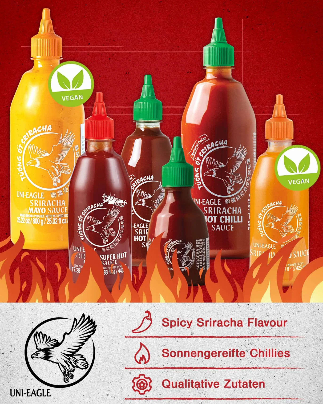 Uni-Eagle Salsa de chile Sriracha 815 g