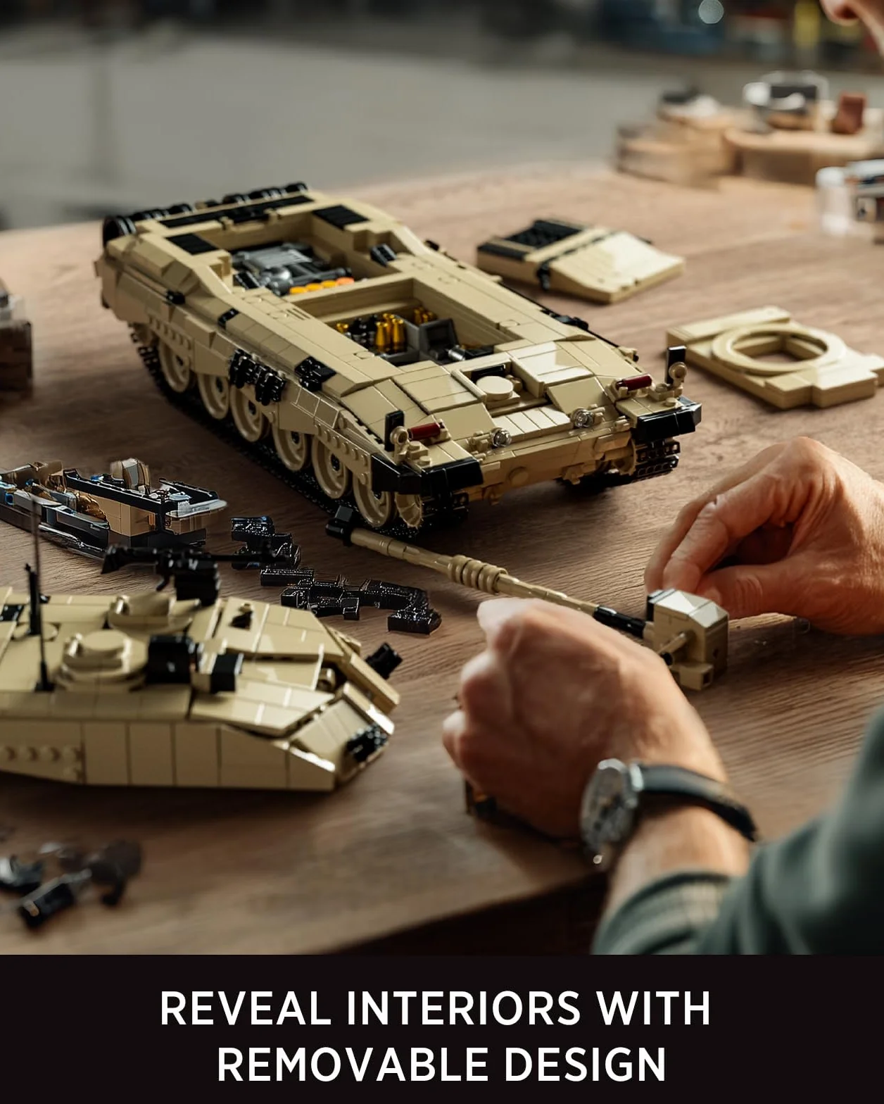 Nifeliz Challenger 2 Tanque de Combate Principal Kit de Construcción, Modelo de Tanque Militares para Adultos, Regalo para Amantes Militares (1761 Piezas, NF10344)