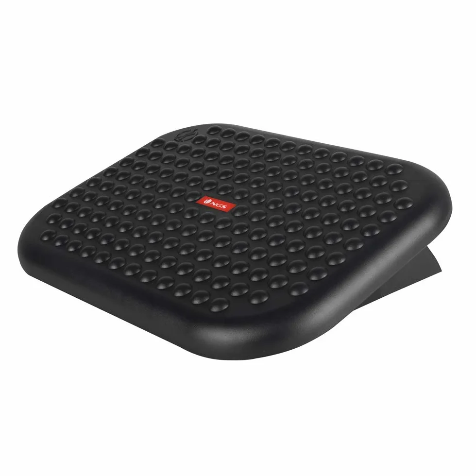 Reposapiés Ergonómico con Altura Ajustable, Inclinación 0° a 15°, Base Antideslizante, Superficie Masajeadora