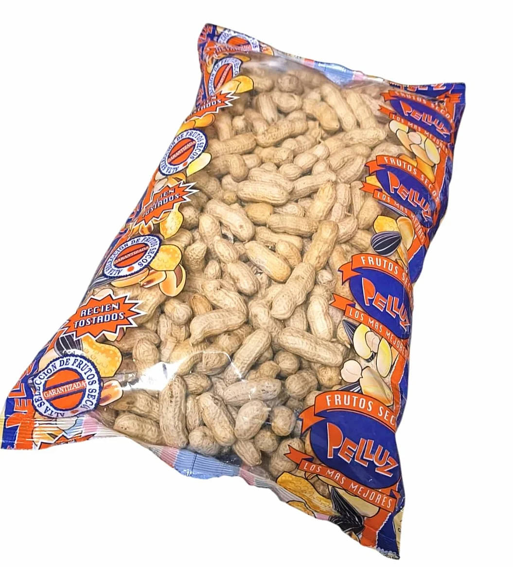 Cacahuetes Crudos Sin Sal 1 Kg - Cacahuetes Naturales con Cáscara - Pelluz