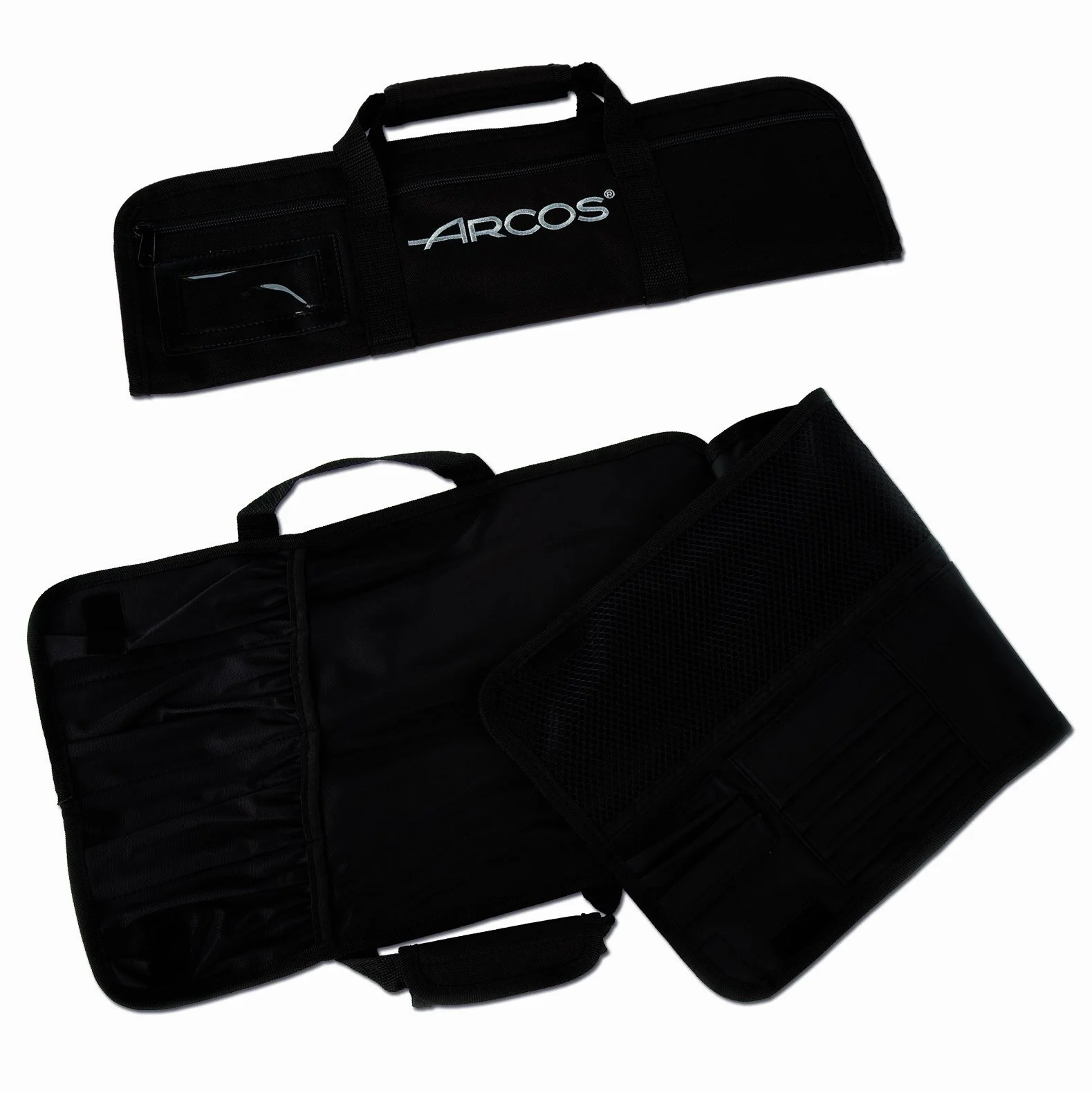 Arcos Bolsa para Cuchillos Profesional 4 Piezas 100% Poliéster 460x275 mm Negro