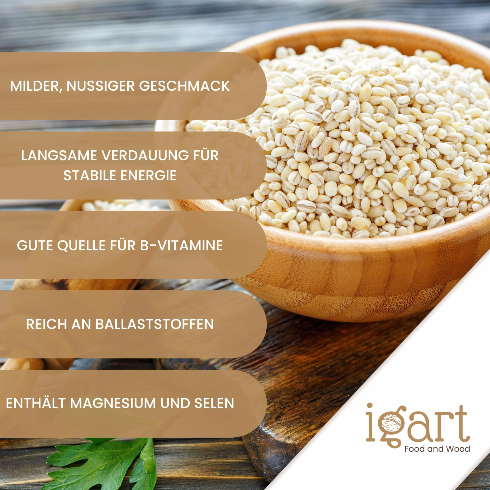 Cebada Descascada 5 kg, Grano Entero, Ideal para Sopas y Ensaladas