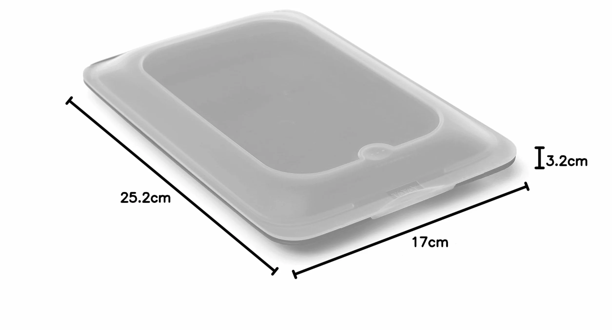 Tatay Porta Embutidos Fresh | Set de 3 Estándar | Tupper Embutido Nevera | Tapa Extraíble, Apilable | Apto Congelador, Microondas y Lavavajillas | Libre de BPA, 17 x 3,2 x 25,2 cm, Color Gris