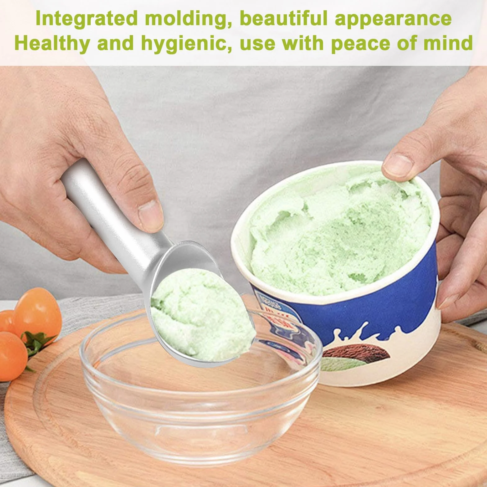 Cuchara para Helado 2 Piezas 18,5 cm Antiadherente Sacabolas Helado Resistente