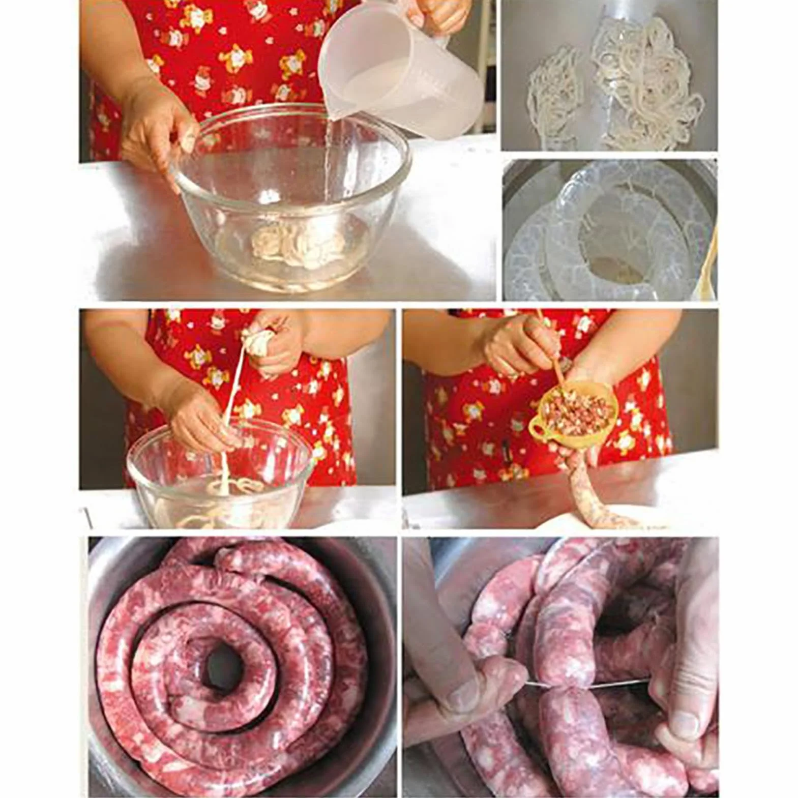 Tubos de comestibles Duroecsain para salchichas, tripa de cerdo 9,8 pies