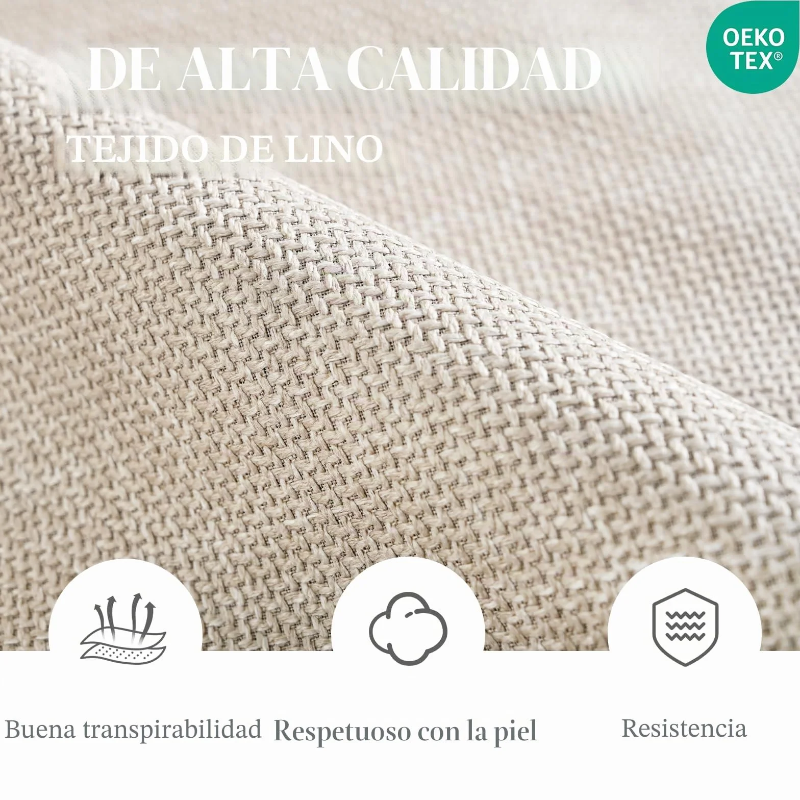 Juego de 6 Silla de Comedor Beige con Reposabrazos, Silla Tapizada en Lino con Patas Metálicas, Estilo Moderno, Unidad Individual para Comedor Salón