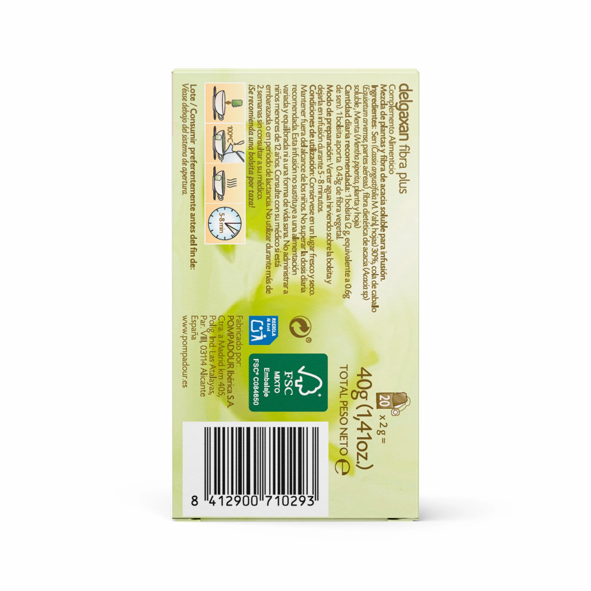 Pompadour Degazan Plus Té 20 Bolsitas