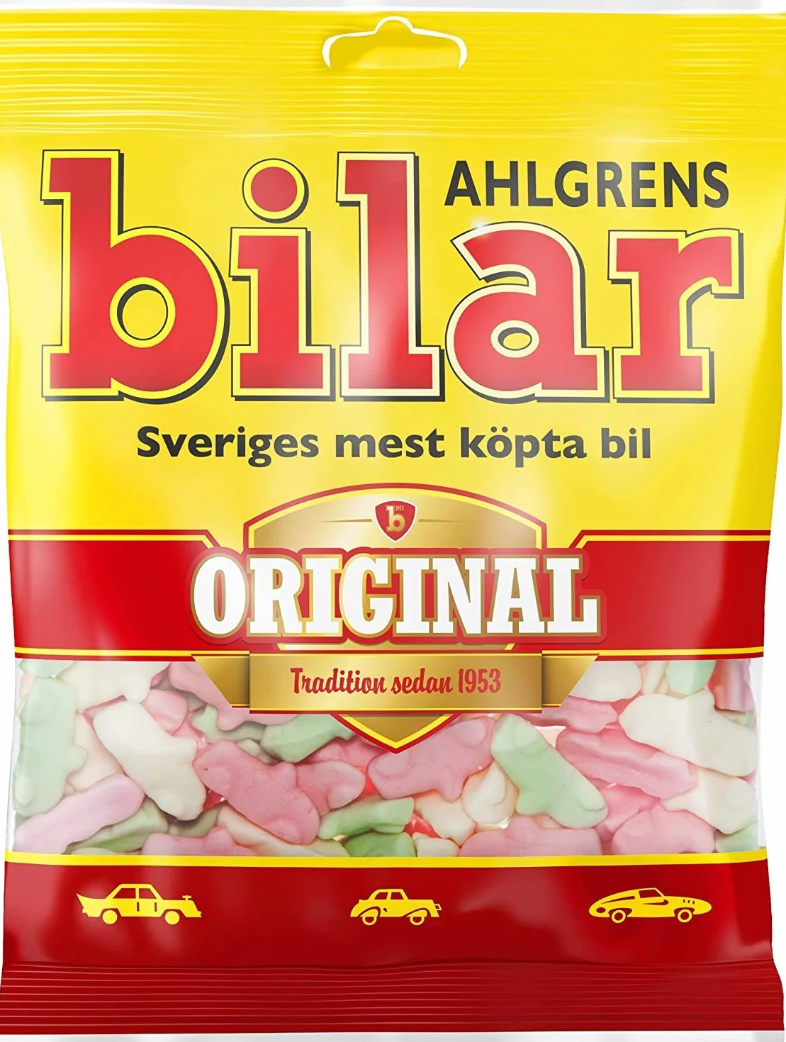 Ahlgrens Bilar Original Fruity Marshmallow Cars 125g x 3 piezas