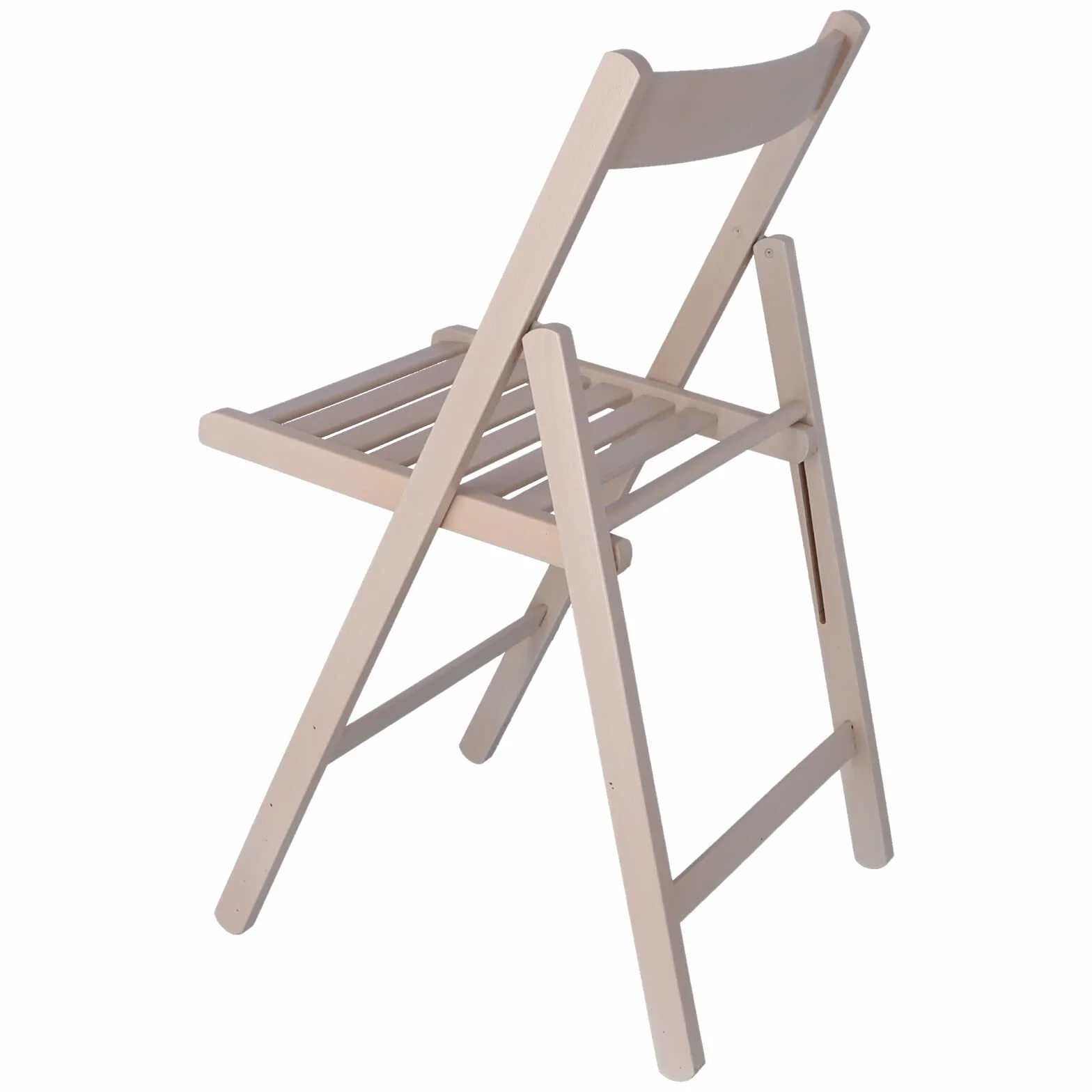 Aranaz | Silla Plegable | Diseño Moderno | Sillas Plegables y Ligeras para Exterior, Jardín o Terraza | Sillón con Reposabrazos y Respaldo | Asiento de Playa | Madera de Haya | Blanca | 43 x 47 x 79cm