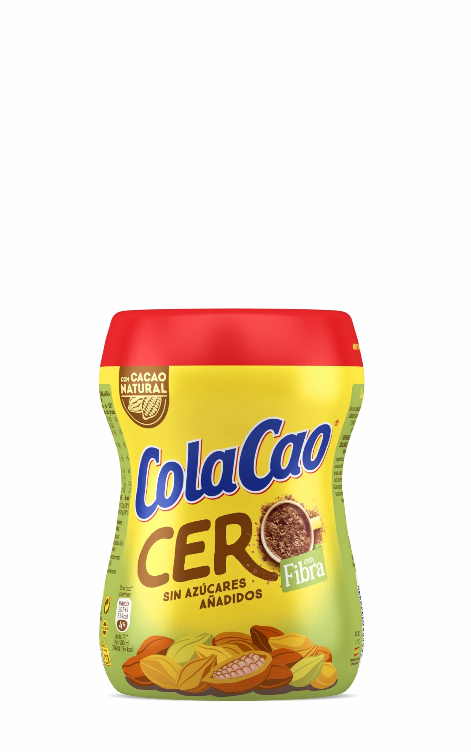 ColaCao Cacao Soluble Natural 0% Azúcares Añadidos con Fibra 300g