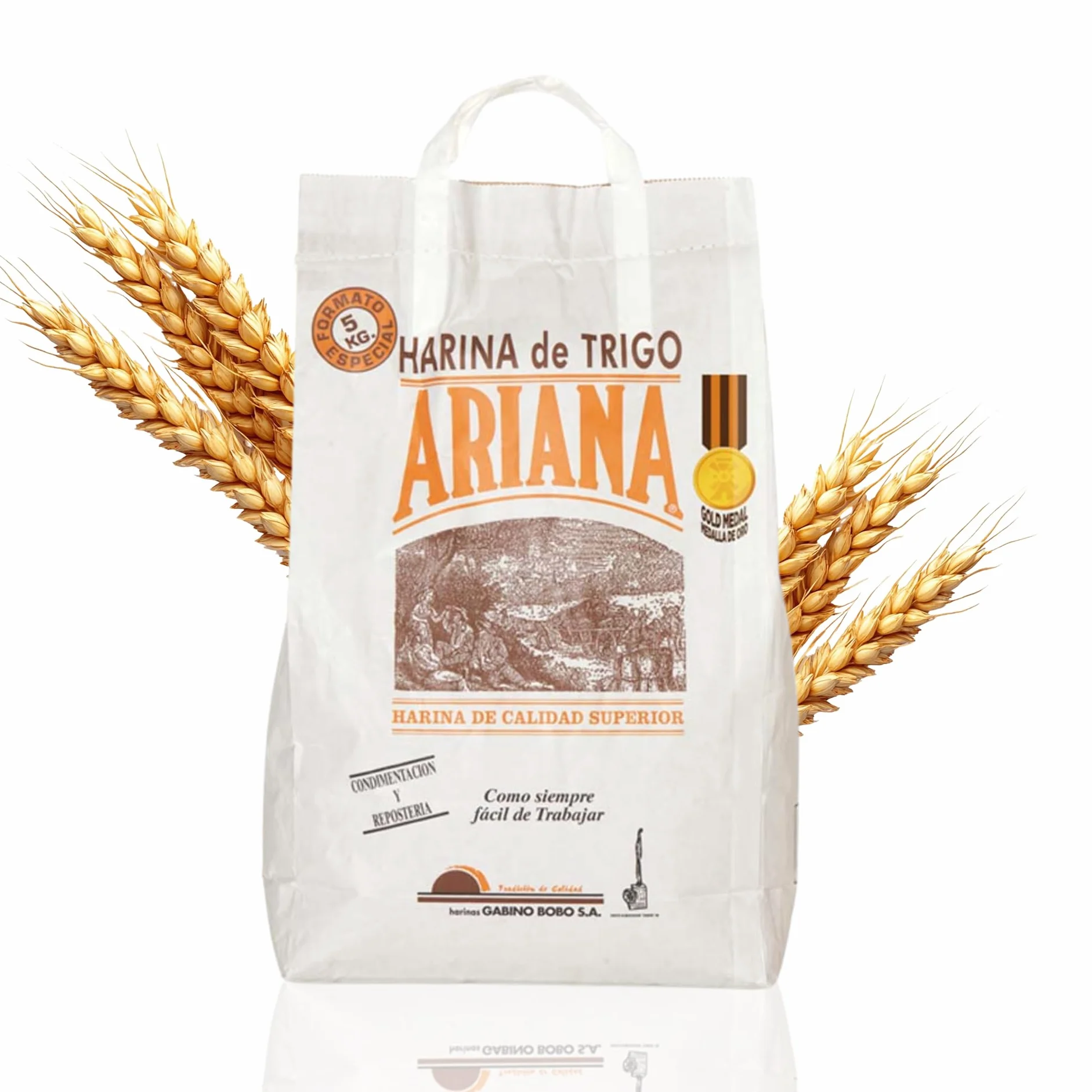 Harina De Trigo Ariana Gold 5 Kg Profesional Para Repostería Panes Alta Hidratación