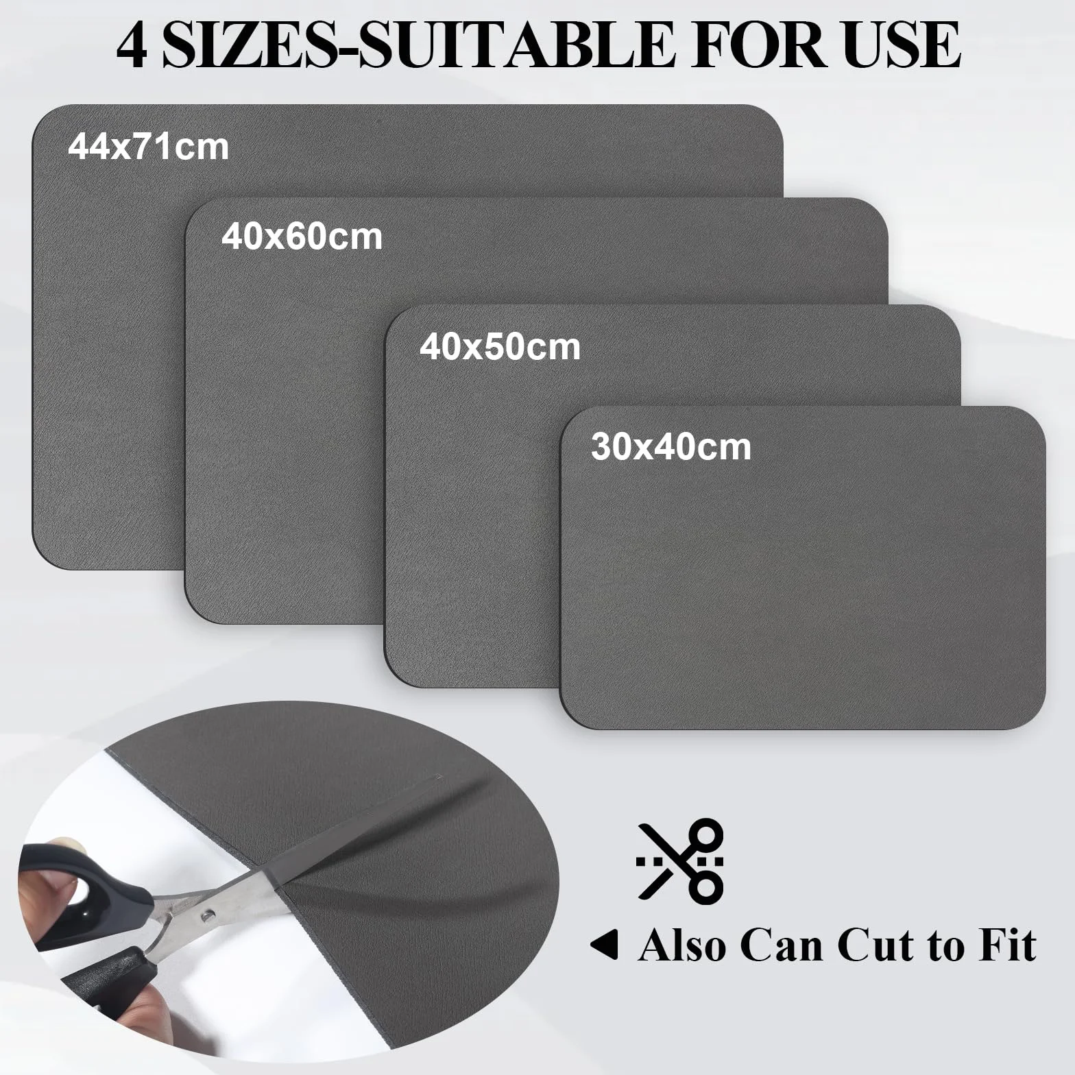Alfombrilla Escurreplatos, Alfombrilla Escurreplatos Super Absorbente, Alfombra Escurreplatos Antideslizante para Mostrador de Cocina, Esterilla de Secado para Cafetera, Protector de Encimera