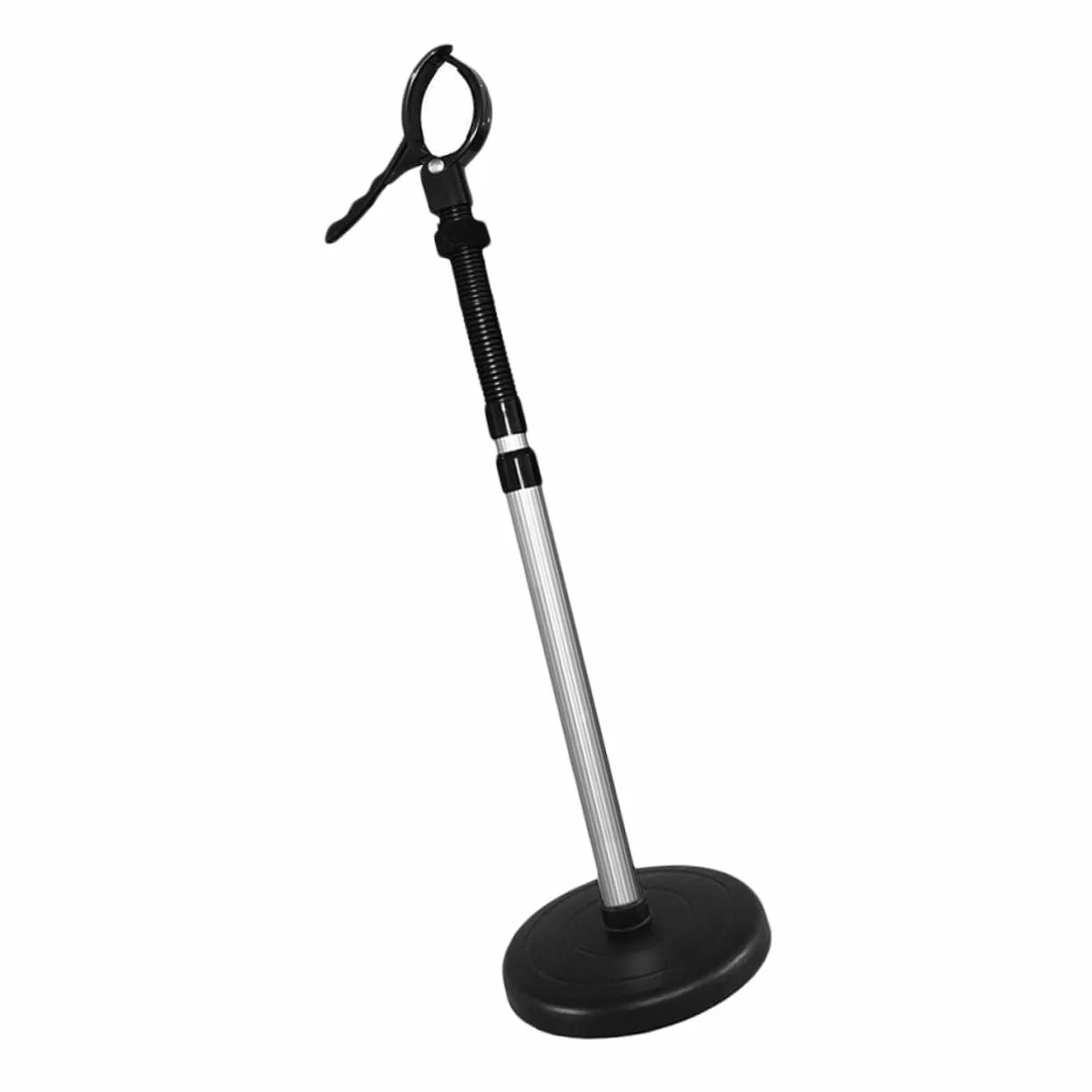 Baluue Soporte para Secador de Pelo de Mesa Negro con Rotación 360° | Aleación y Goma, Ventosa de Fijación, Instalación Sencilla, Uso Manos Libres para Peinado y Secado