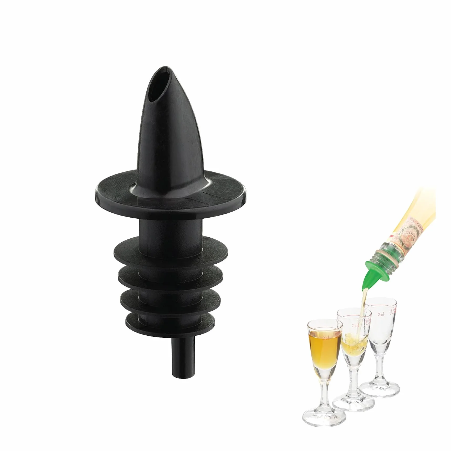 Westmark 2 Boquillas de Botella Dosificador con Tubo de Aire Jet-Pour Negro